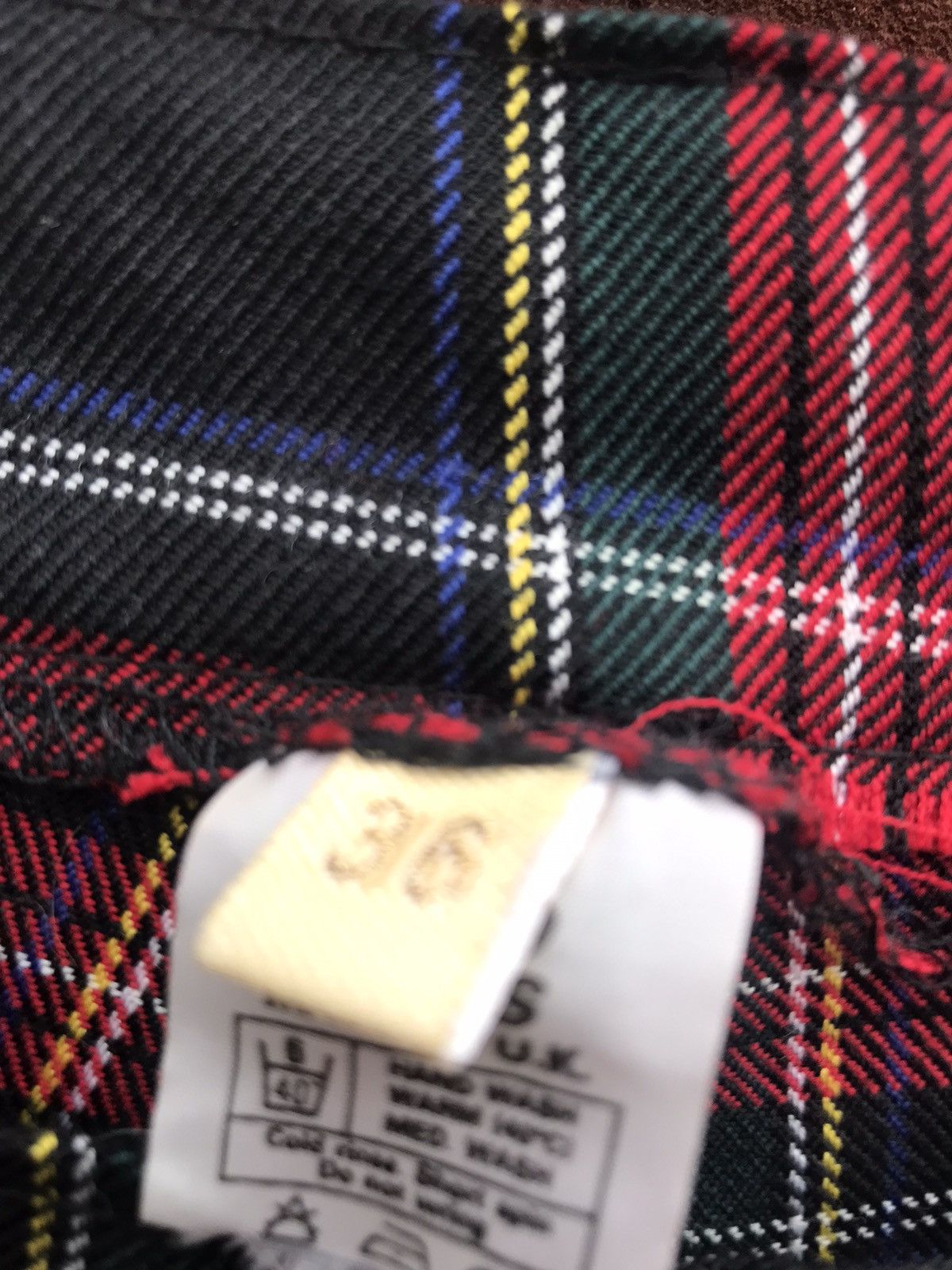 Vintage Vintage UK made tartan bondage punk multizipper pants Size US 36 / EU 52 - 14 Thumbnail