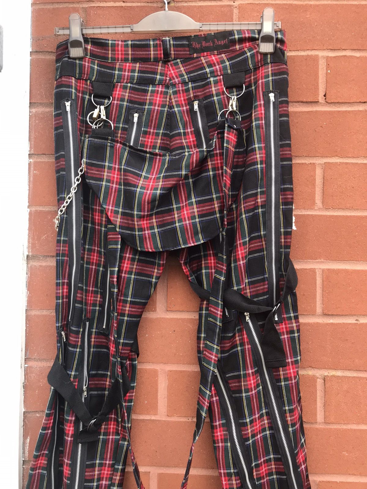 Vintage Vintage UK made tartan bondage punk multizipper pants Size US 36 / EU 52 - 11 Thumbnail