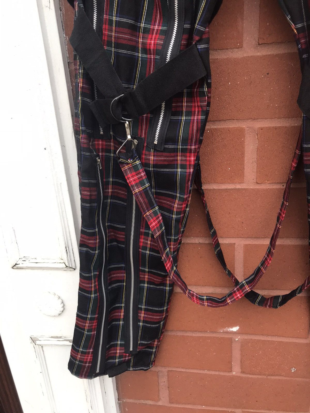 Vintage Vintage UK made tartan bondage punk multizipper pants Size US 36 / EU 52 - 5 Thumbnail