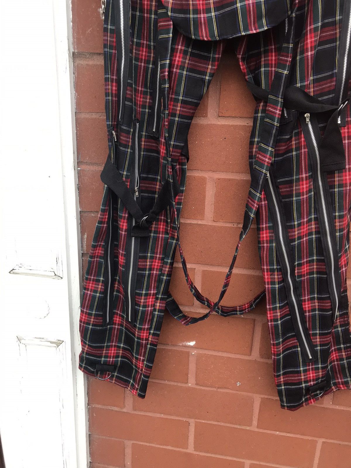 Vintage Vintage UK made tartan bondage punk multizipper pants Size US 36 / EU 52 - 10 Thumbnail