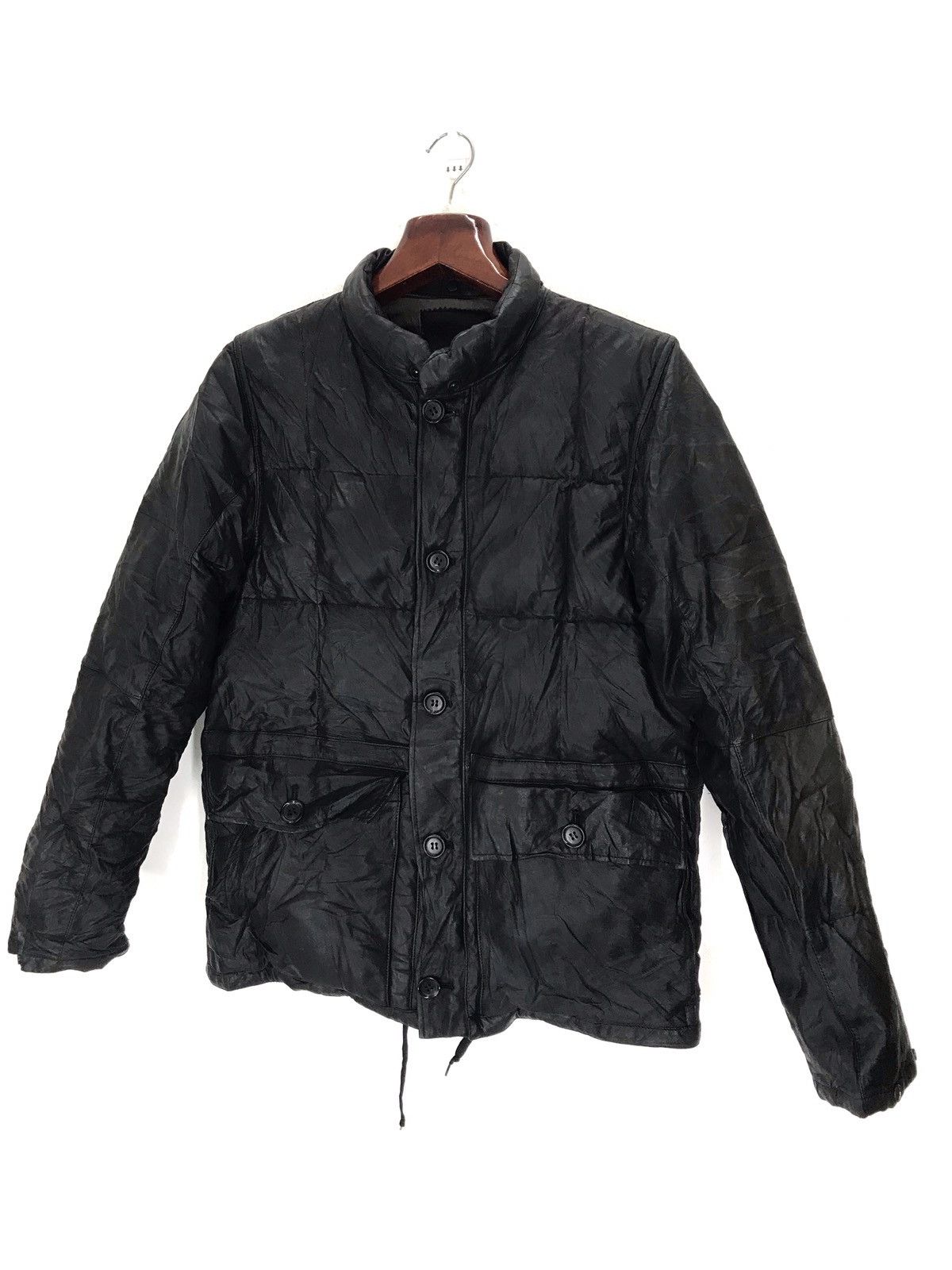 ジャケット・アウター stussy leather down jacket STUSSY LEATHER DOWN JACKET