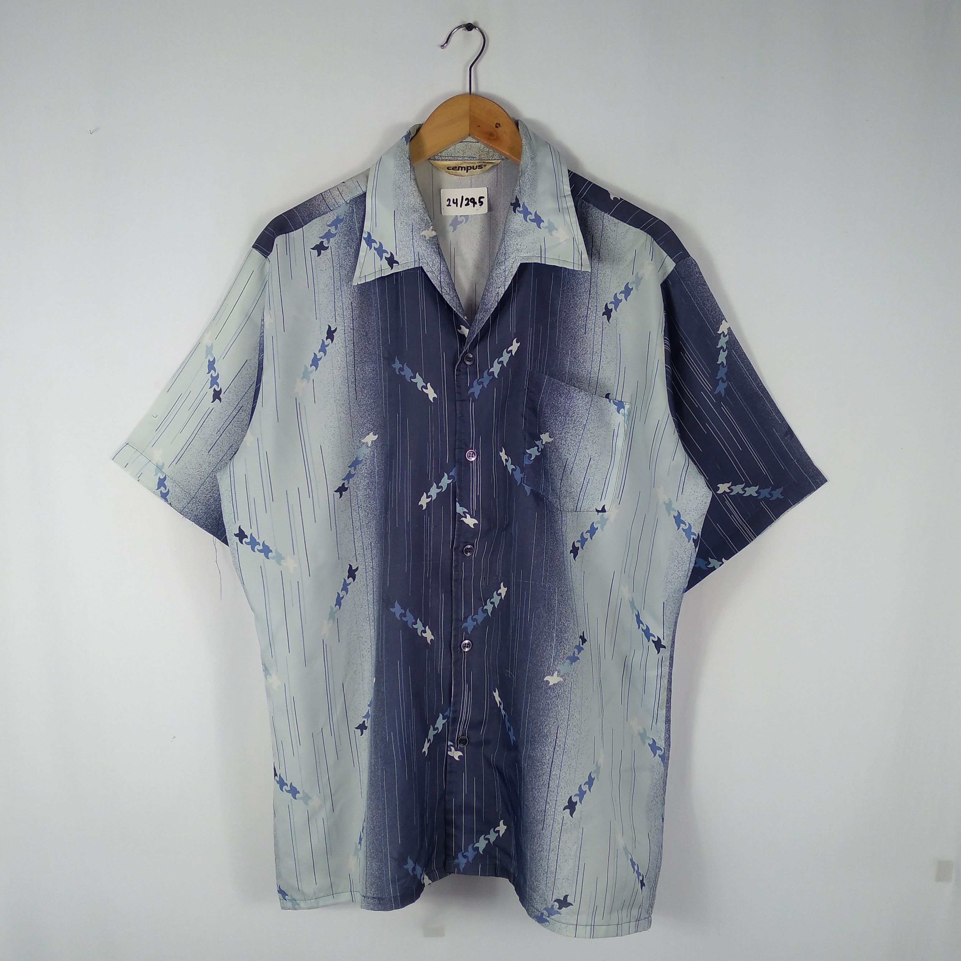 Dragonfly × Japanese Brand × Vintage Vintage Fullprint Ninja Samurai Shuriken Button Shirt Size US L / EU 52-54 / 3 - 1 Thumbnail