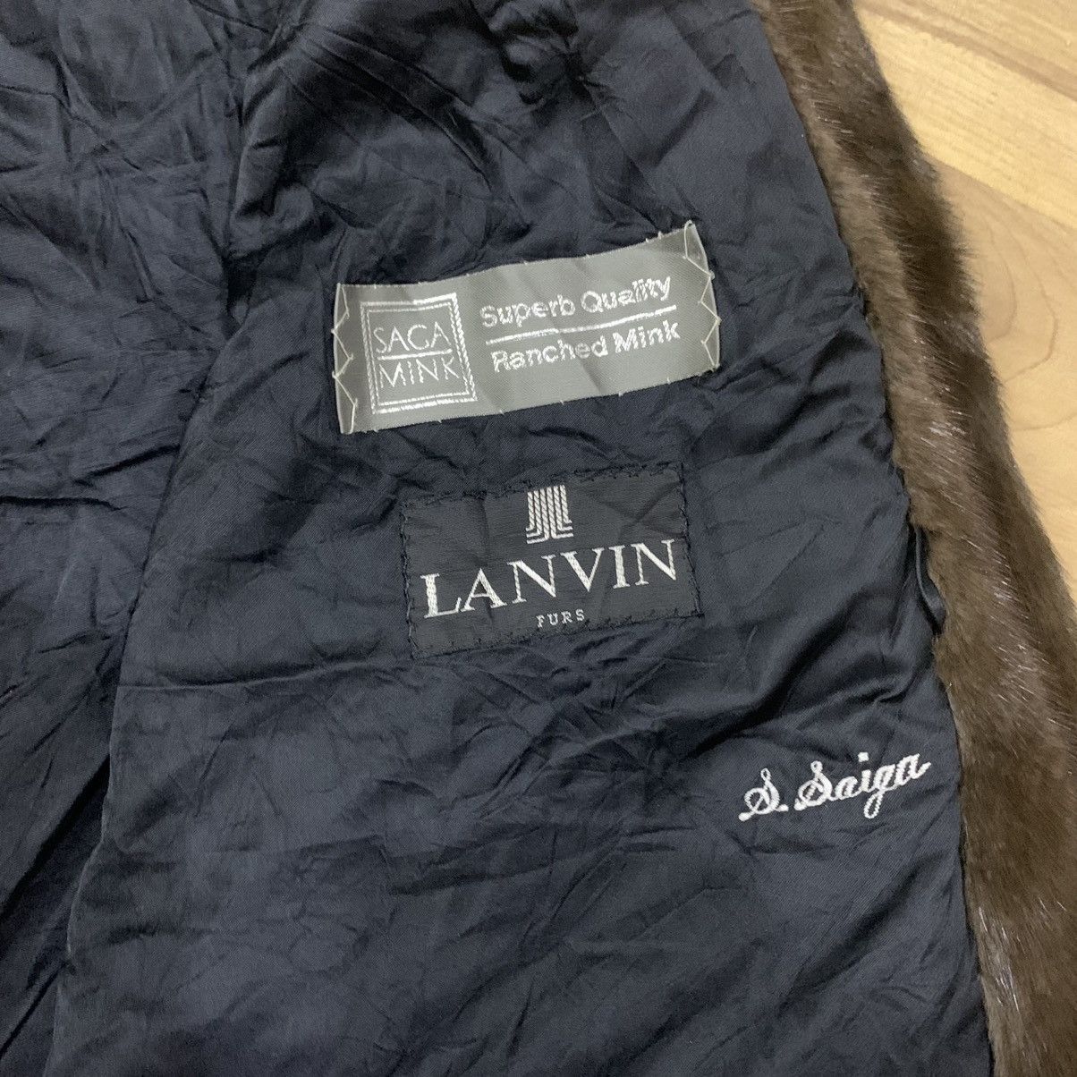Lanvin × Sagafurs Lanvin Paris Mink Fur Faux Winter Coat Size ONE SIZE - 16 Thumbnail