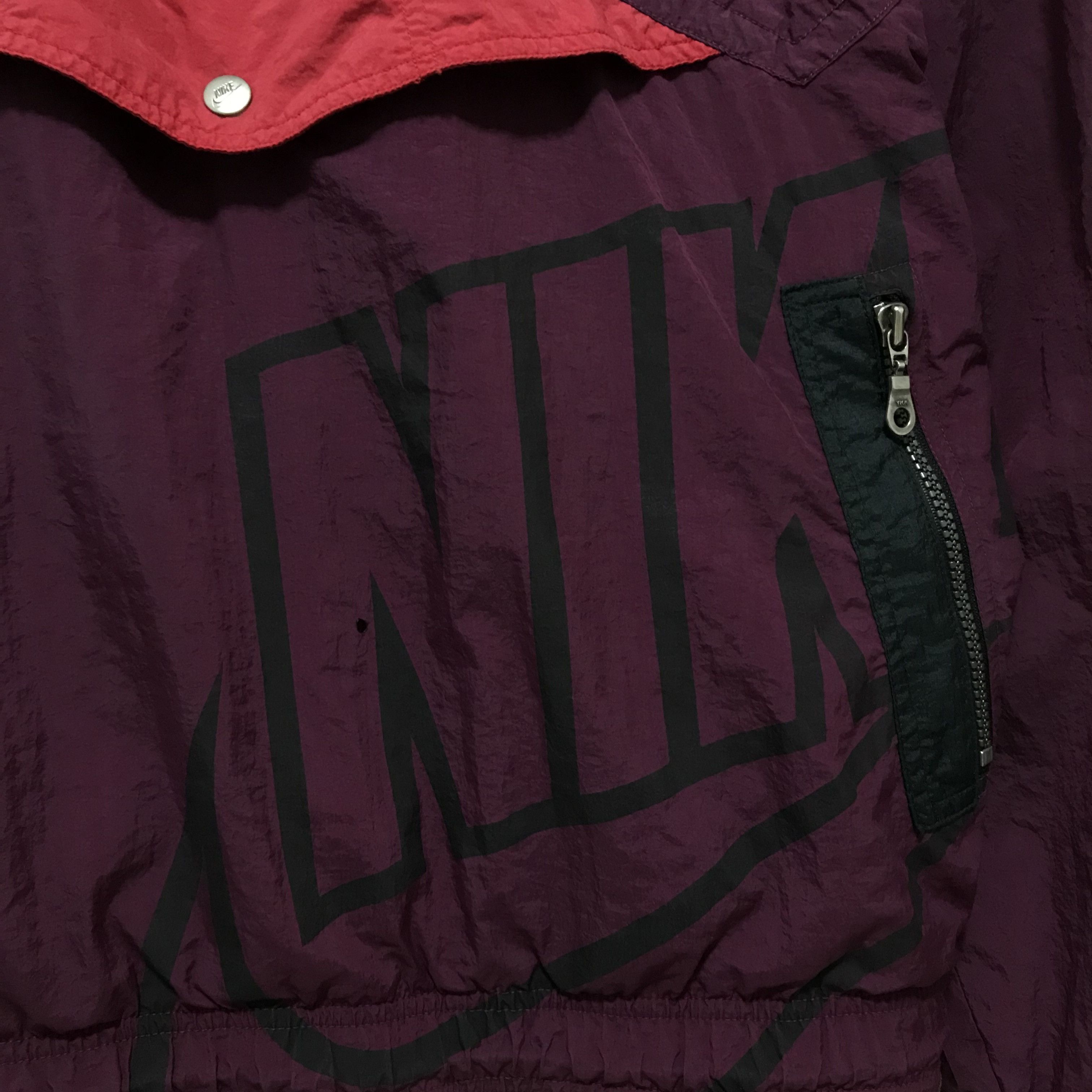 Nike × Vintage NIKE Vintage Anorak Jacket Big Logo 90s Rare Swoosh Size US L / EU 52-54 / 3 - 6 Thumbnail