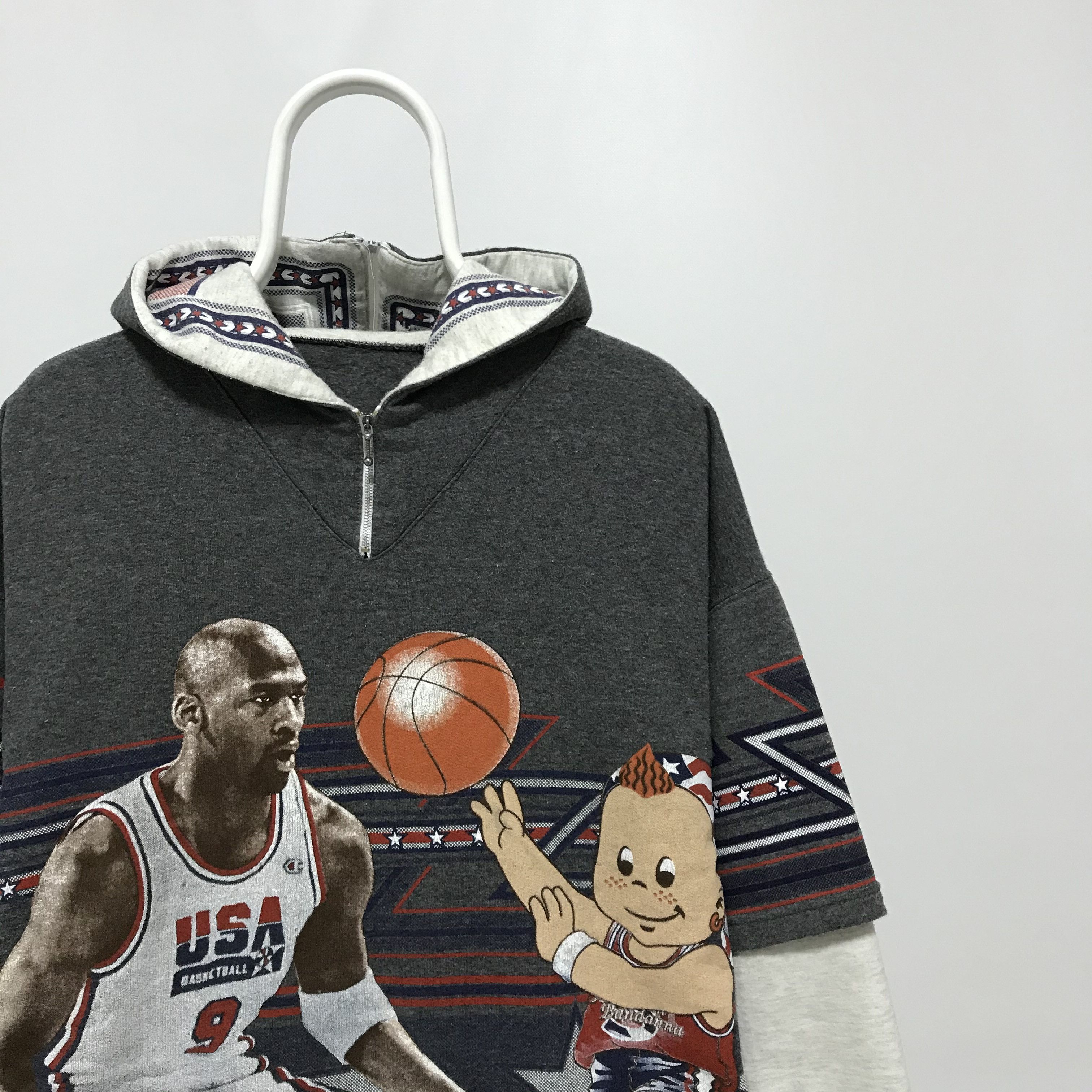Jordan Brand × NBA × Vintage MICHAEL JORDAN 9 Vintage Hoodie USA Basketball Rare NBA 90s Size US M / EU 48-50 / 2 - 3 Thumbnail