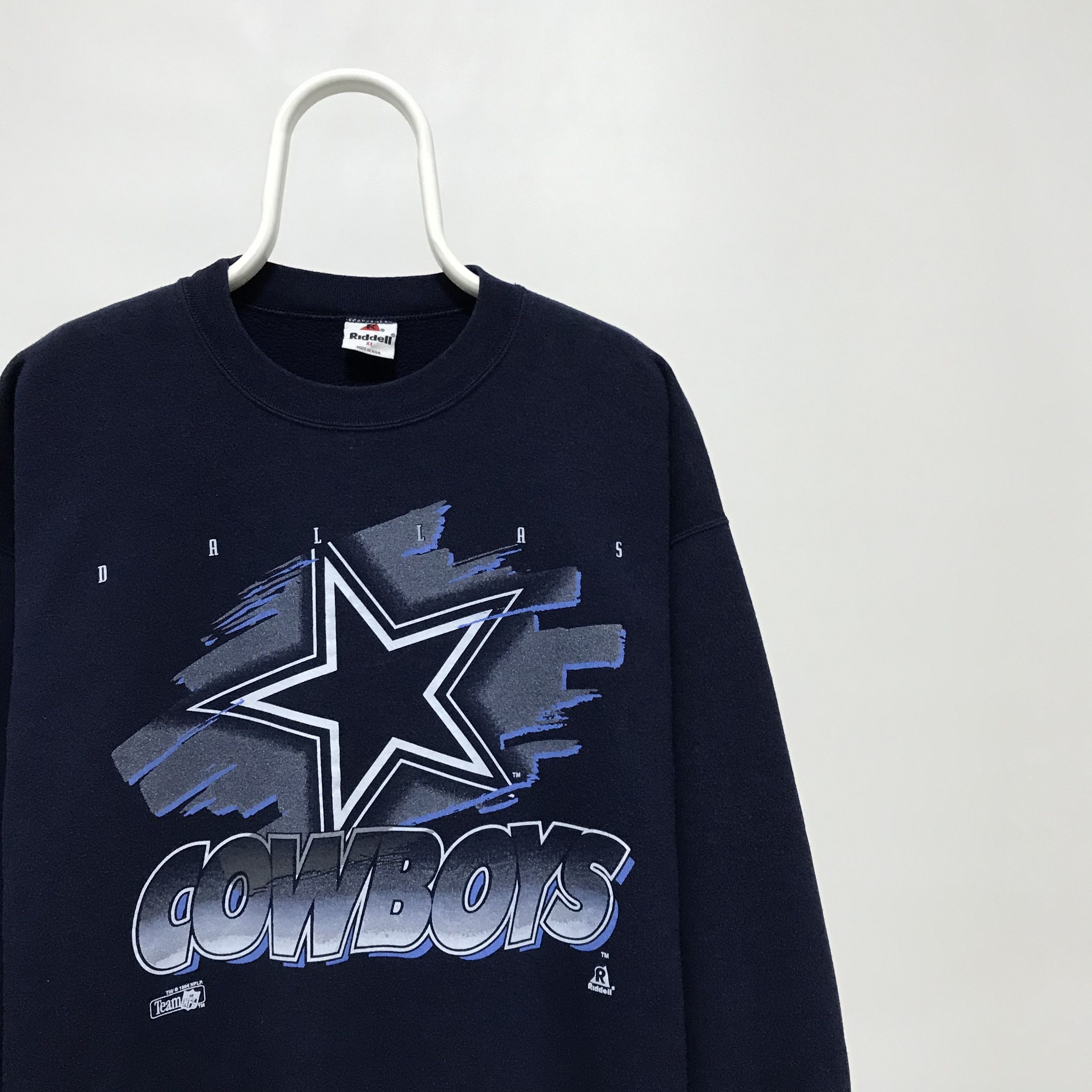 NFL × Riddell × Vintage DALLAS COWBOYS 1994 Vintage Sweatshirt NFL Crewneck Rare Size US XL / EU 56 / 4 - 3 Thumbnail
