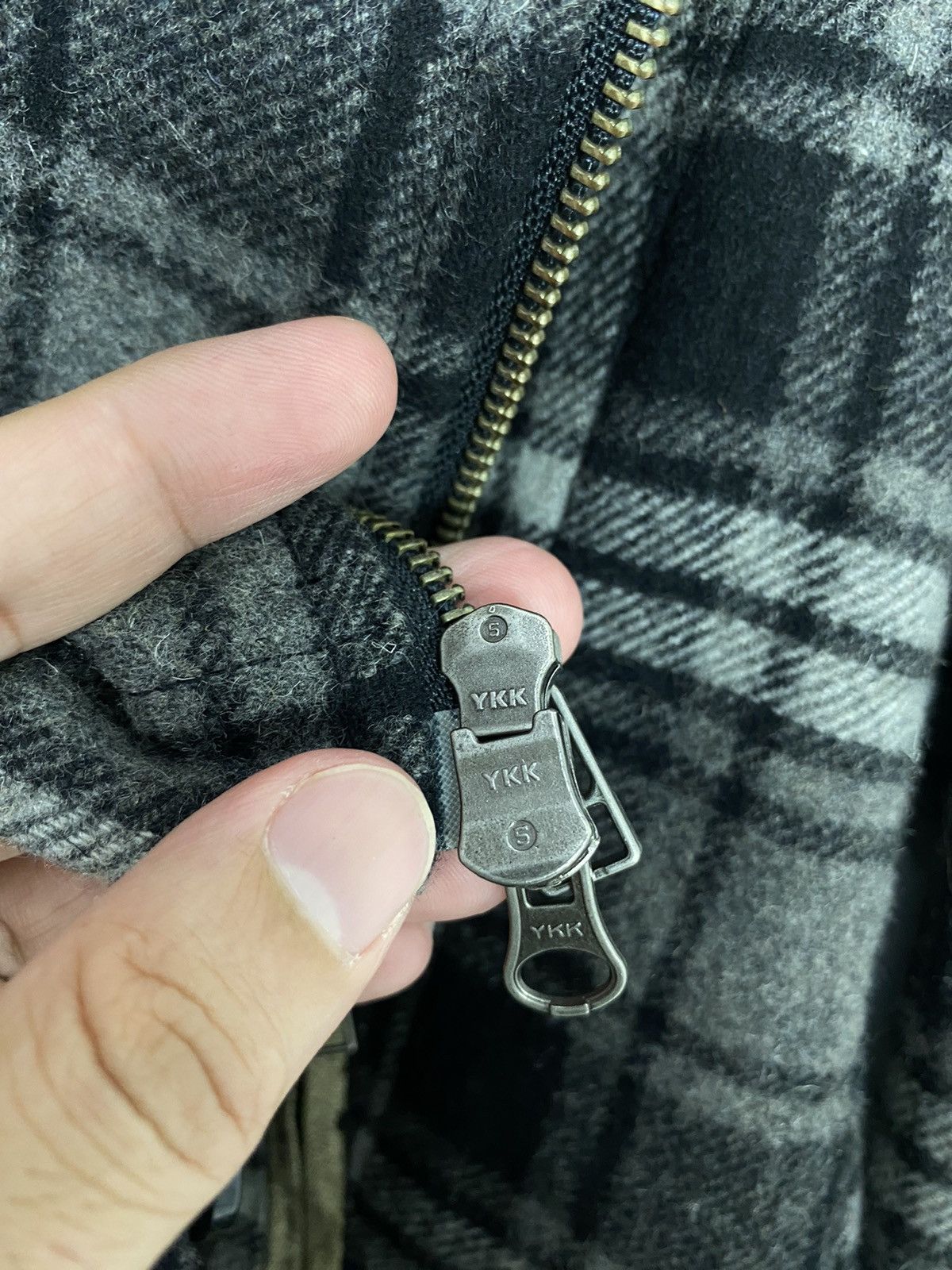 Japanese Brand Rare‼️ Semantic Design Wool Hoodie Plaid Jacket Punk Design Size US S / EU 44-46 / 1 - 9 Thumbnail