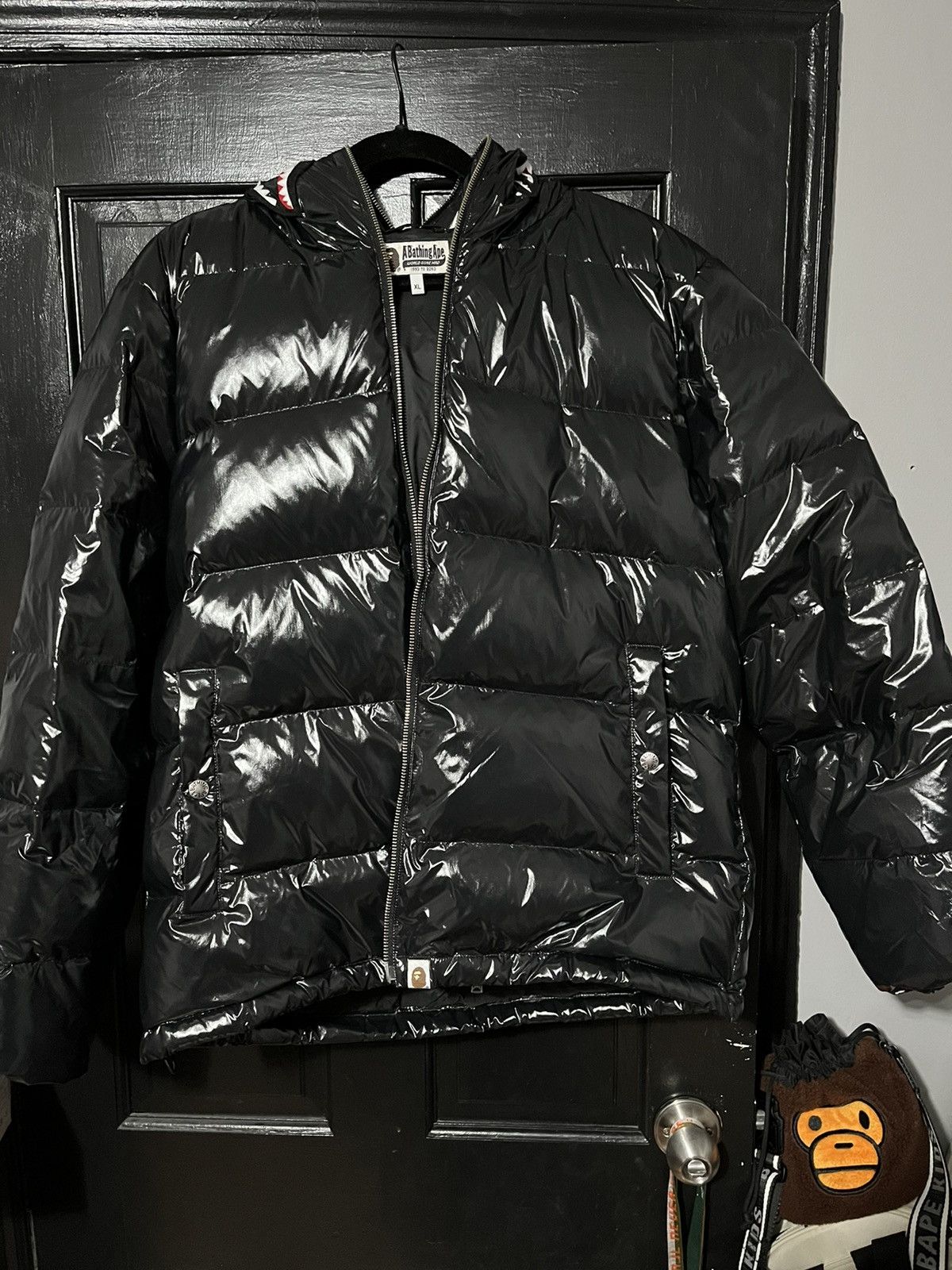 Bape Glossy Shark Down Jacket Size US XL / EU 56 / 4 - 2 Thumbnail