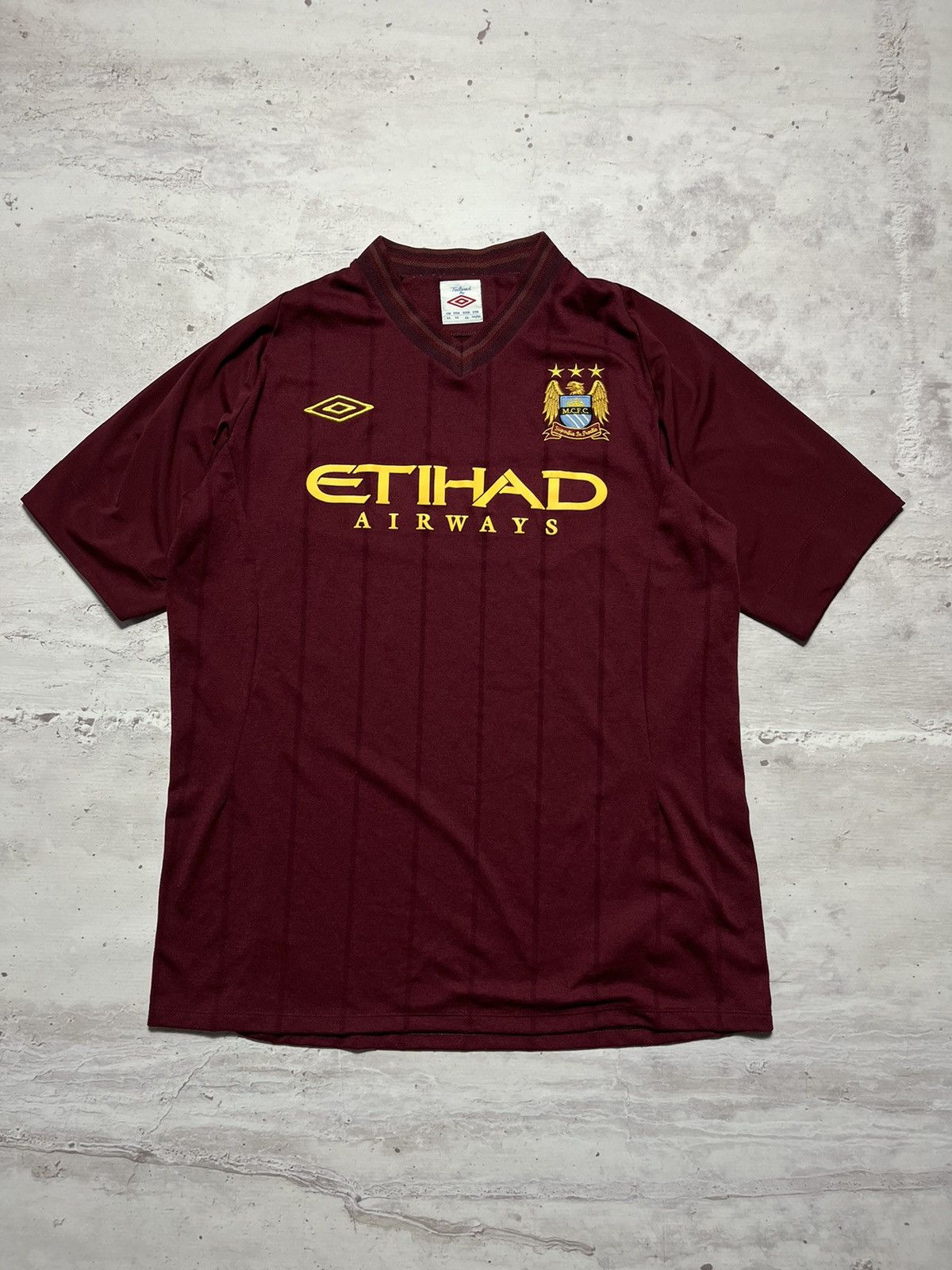 Maillot Domicile Manchester City 2012/13 Umbro - Taille M, Sergio Aguero #16, Occasion Avec Défauts