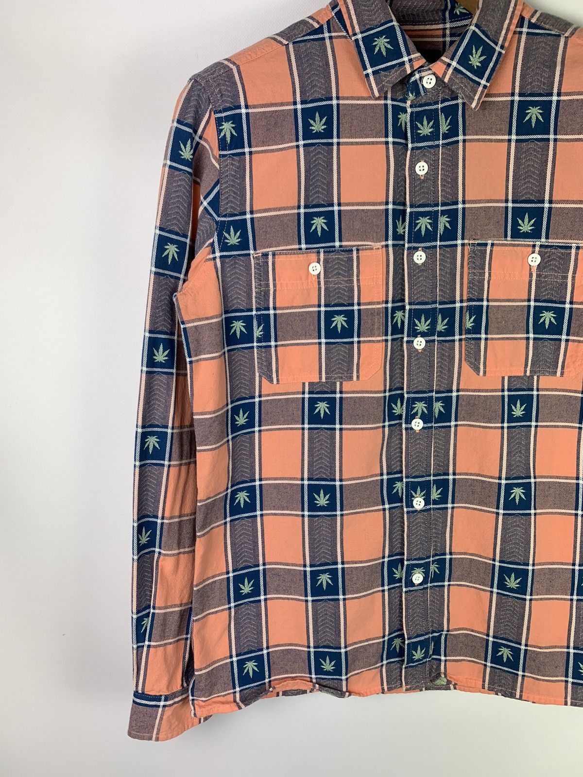 Huf HUF men’s long sleeve checked Hemp cannabis logo shirt Size US S / EU 44-46 / 1 - 2 Thumbnail