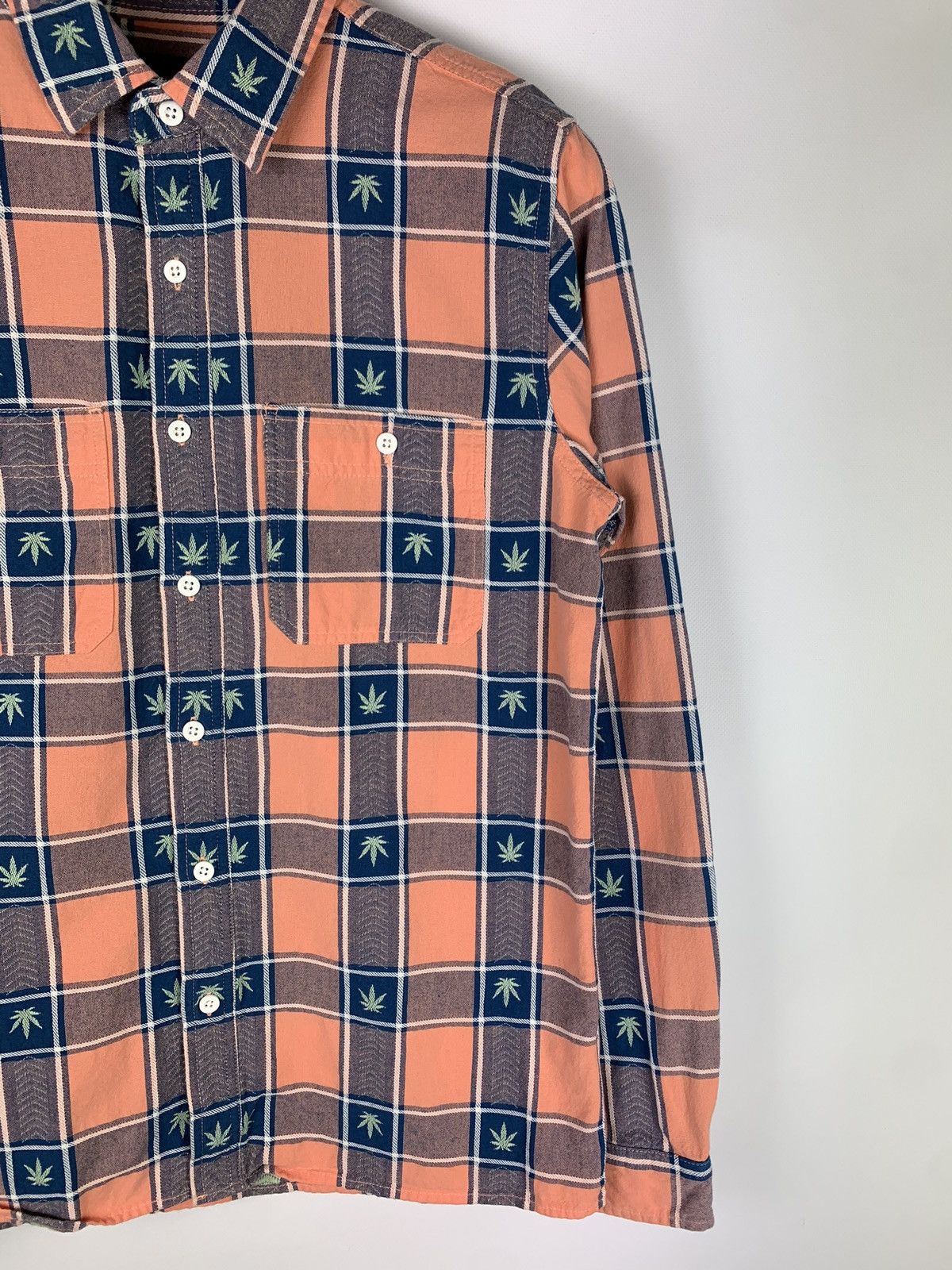 Huf HUF men’s long sleeve checked Hemp cannabis logo shirt Size US S / EU 44-46 / 1 - 3 Thumbnail