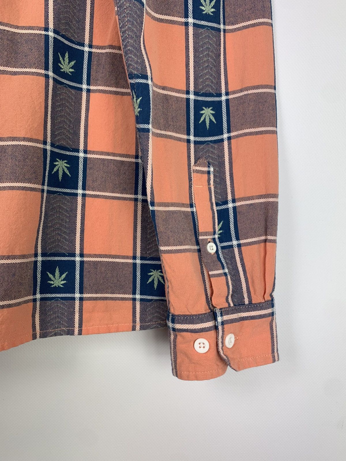 Huf HUF men’s long sleeve checked Hemp cannabis logo shirt Size US S / EU 44-46 / 1 - 6 Thumbnail