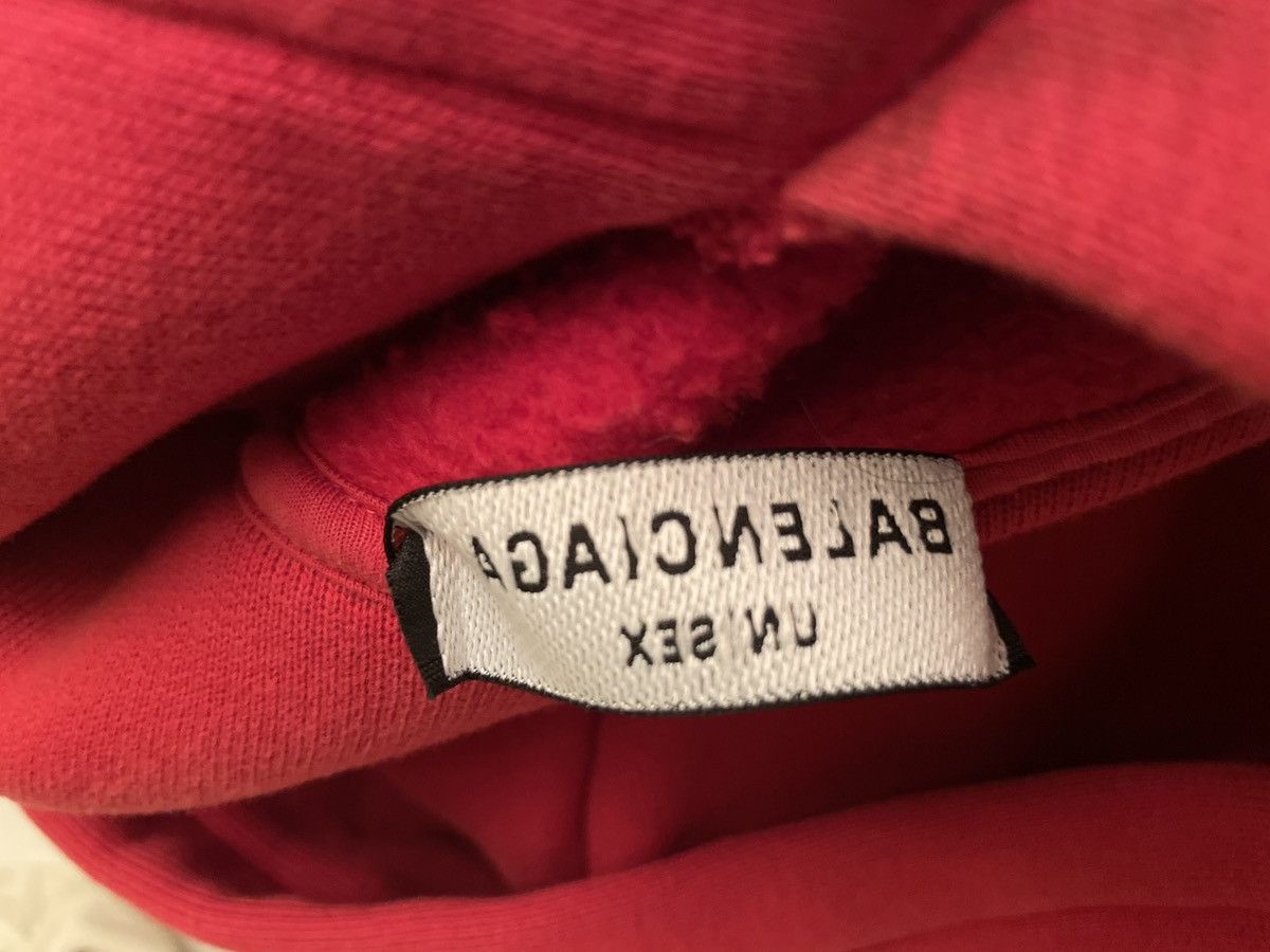 High quality BALENCIAGA Red Logo Print Hooded Sweatshirt Size XXS