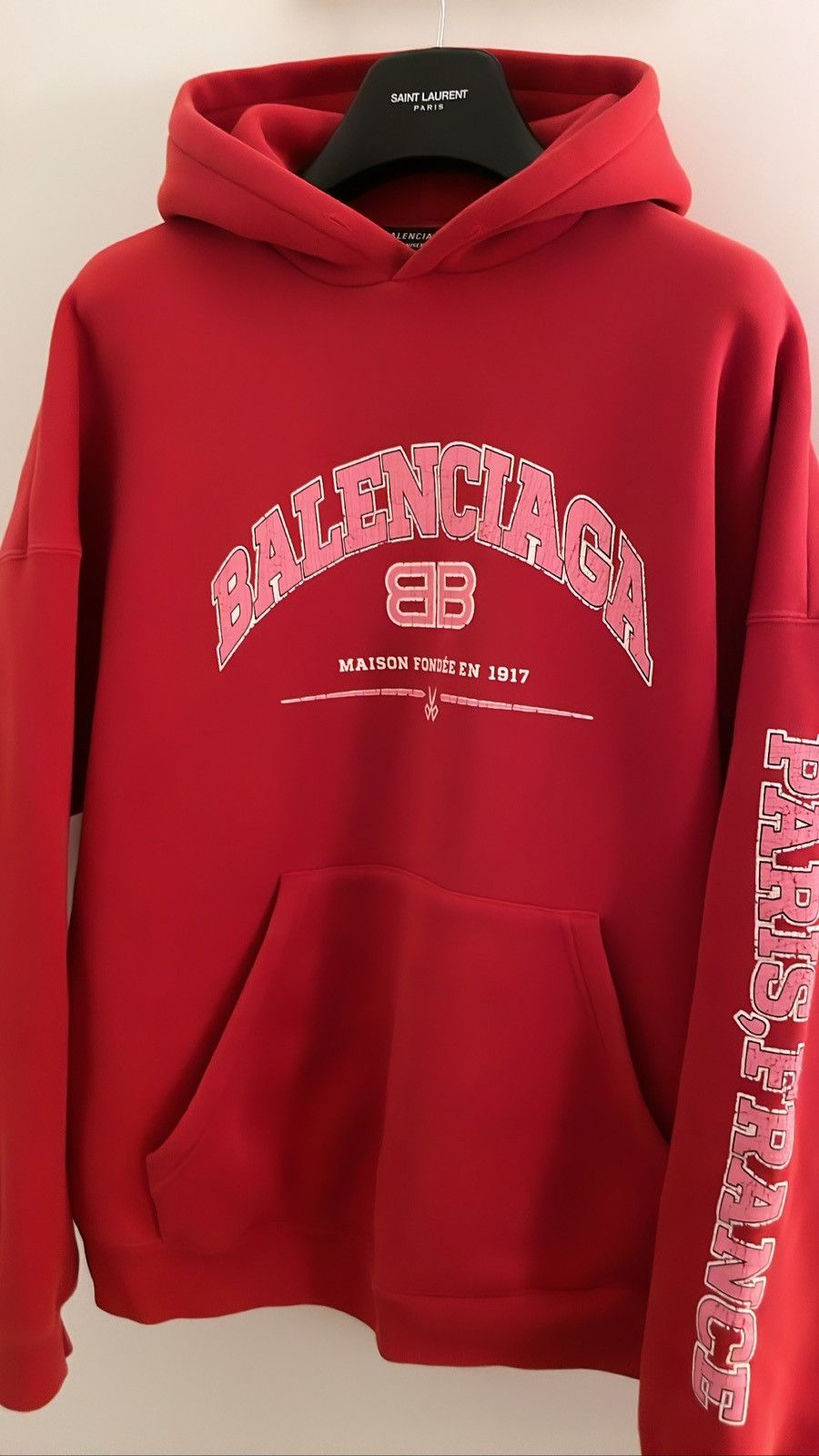 Balenciaga printed hoodie best sale