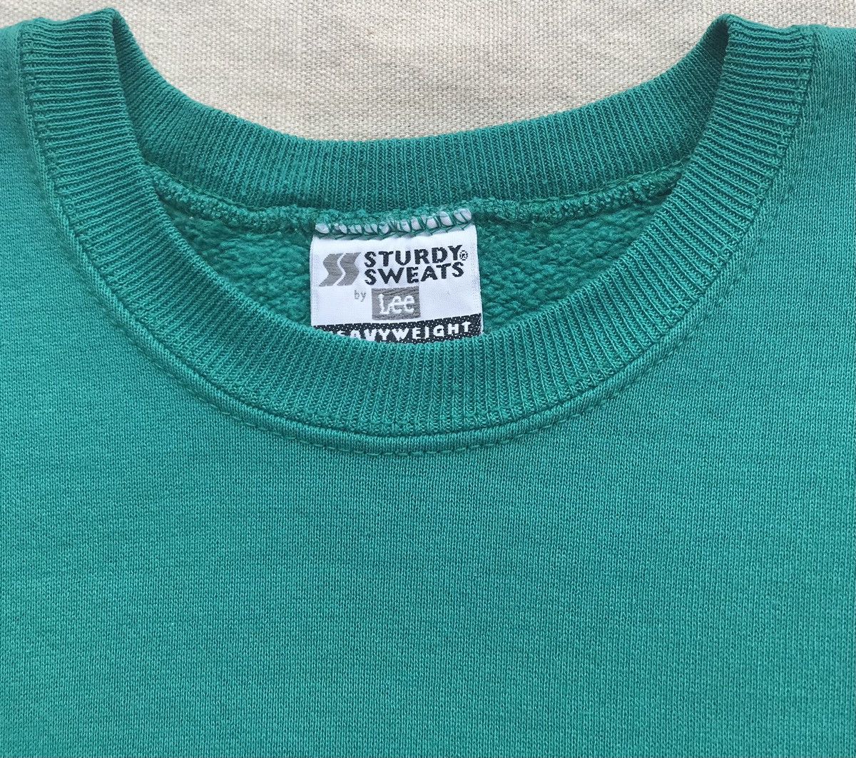 Lee VTG 90s Lee Heavyweight Turquoise Blank Sweatshirt Small Size US S / EU 44-46 / 1 - 4 Thumbnail