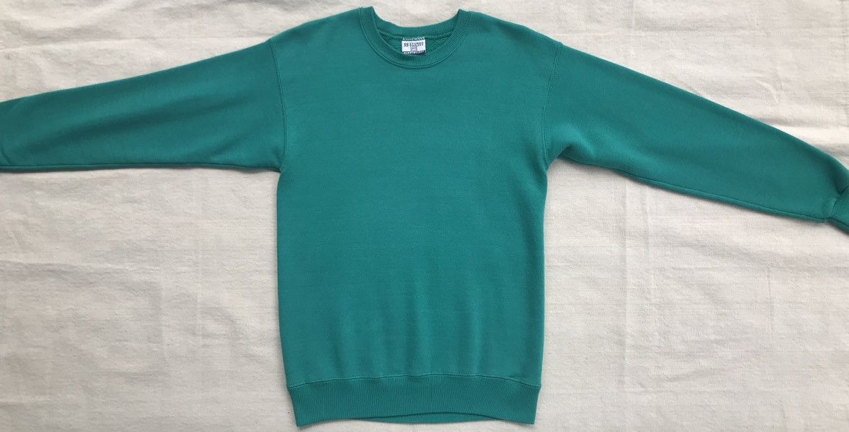 Lee VTG 90s Lee Heavyweight Turquoise Blank Sweatshirt Small Size US S / EU 44-46 / 1 - 2 Preview