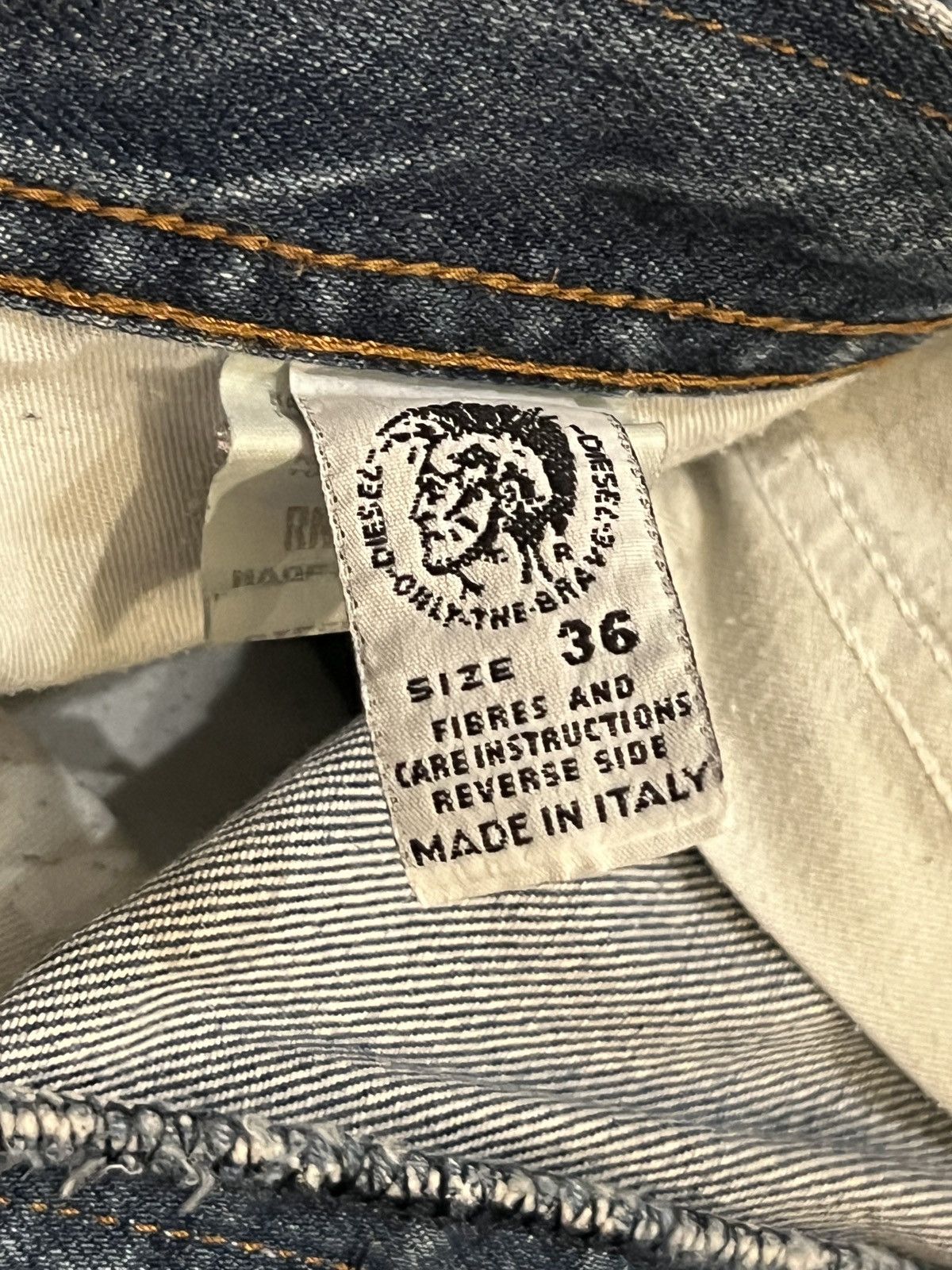Diesel Vintage 90s Diesel Saddle Denim Jeans Size US 36 / EU 52 - 5 Thumbnail