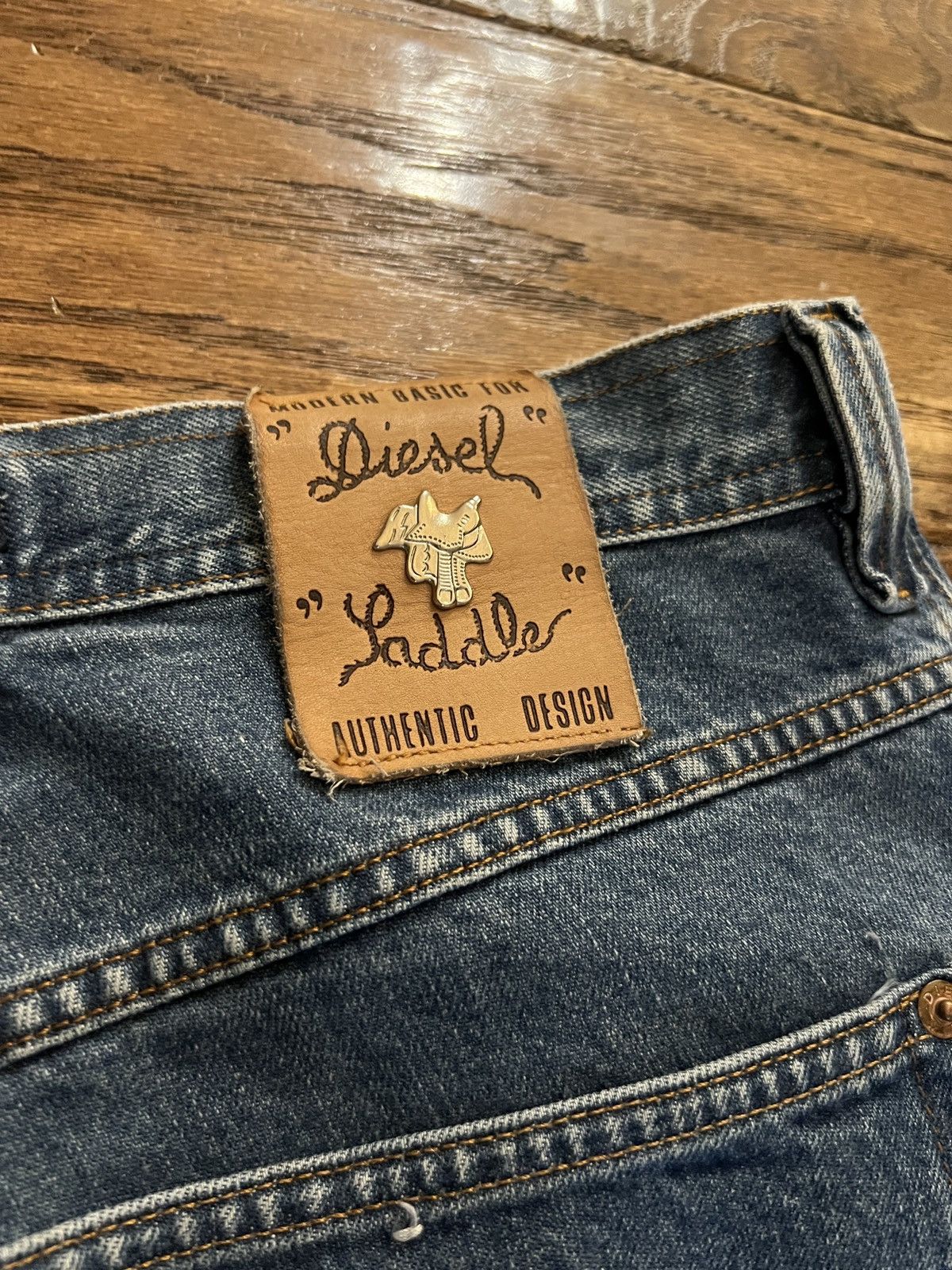 Diesel Vintage 90s Diesel Saddle Denim Jeans Size US 36 / EU 52 - 6 Thumbnail