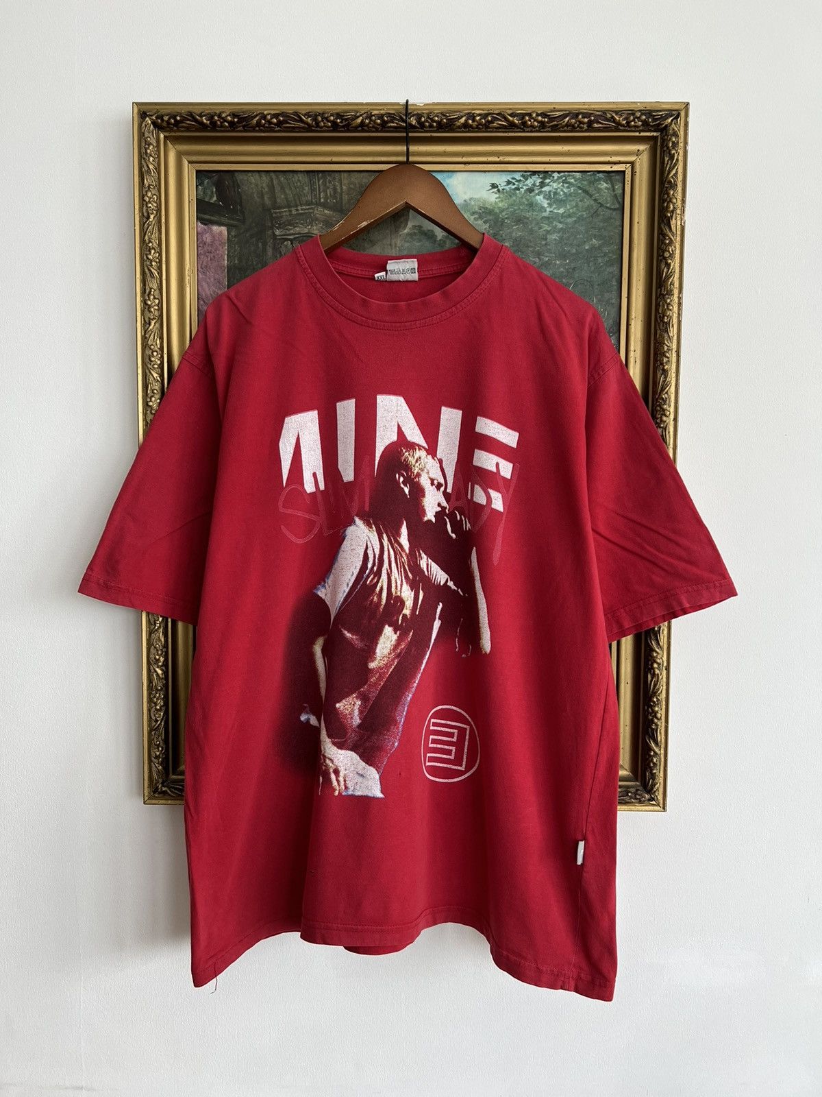 Band Tees Vintage 2000s Eminem Red Tee (Dr. Dre 50 Cent) Size US XL / EU 56 / 4 - 1 Thumbnail