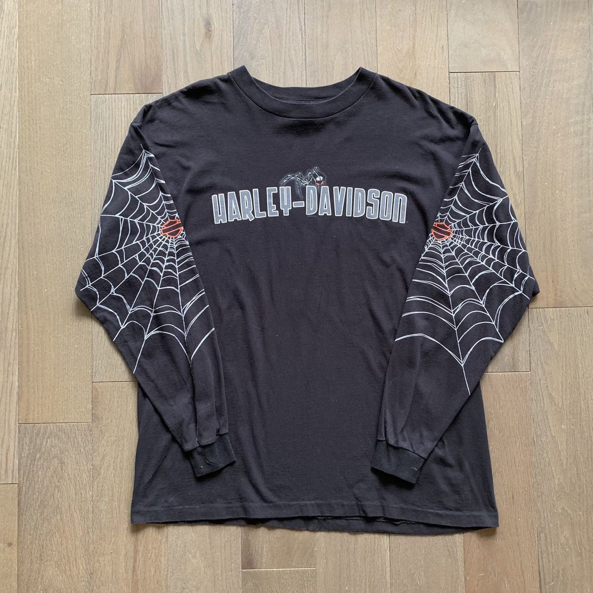 Harley Davidson × Vintage Vintage Harley Davidson Spider Web Long Sleeve  Travis Scott | Grailed