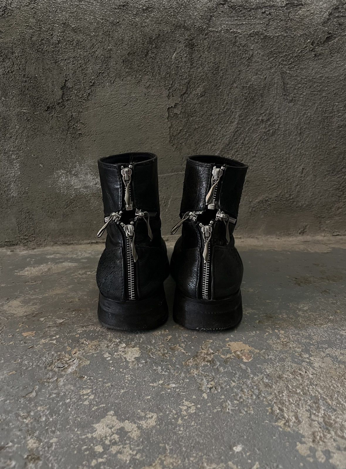 If Six Was Nine 14th Addiction Cross Zip Blistered Boots AW19 