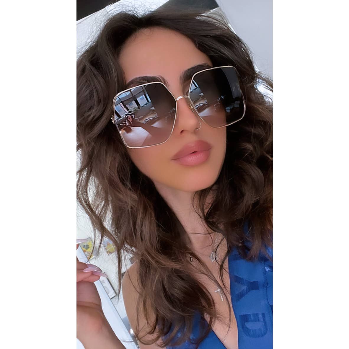 サングラス Gucci Sunglasses GG1322SA Oversized Asian Fit l Brown Amazon.com: Gucci GG1322SA Gold/Brown Shaded 64/16/135 women