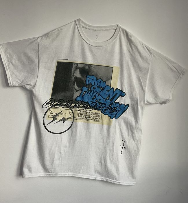 Cream - Cactus Jack By Travis Scott For Fragment Manifest T-Shirt - Size  Medium