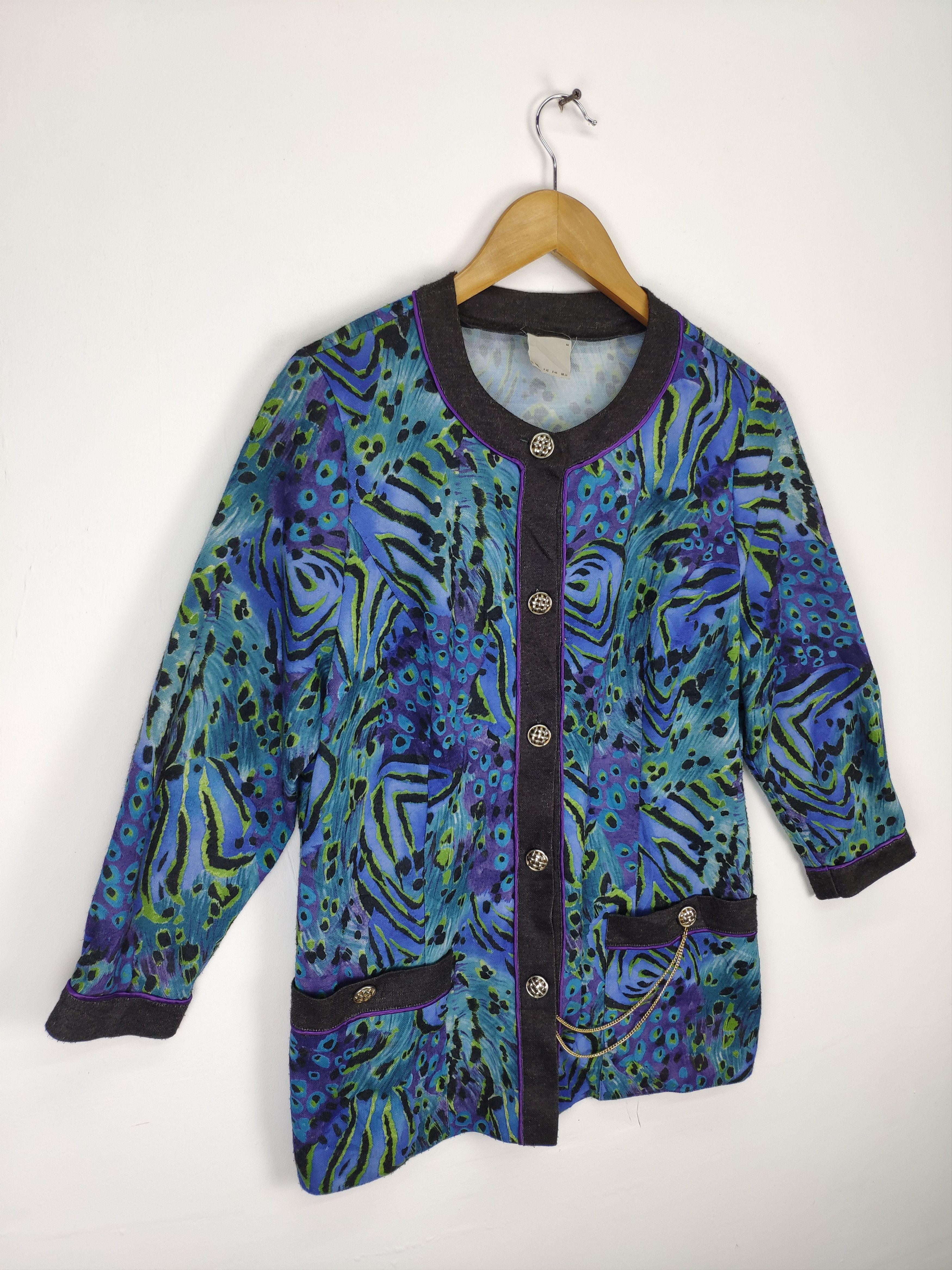 Japanese Brand Vintage Cardigan Women All Over Print Size M / US 6-8 / IT 42-44 - 3 Thumbnail