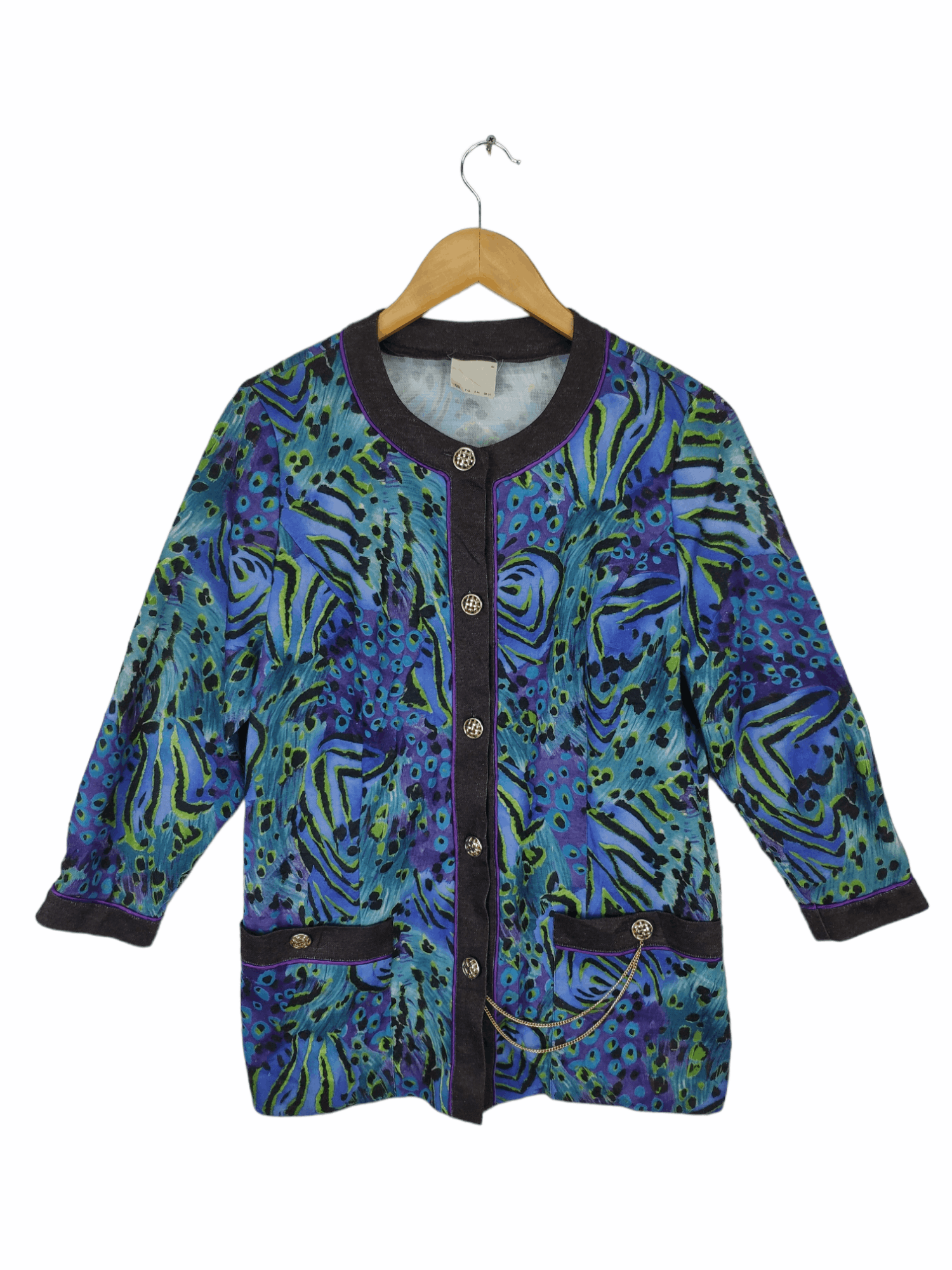 Japanese Brand Vintage Cardigan Women All Over Print Size M / US 6-8 / IT 42-44 - 1 Thumbnail