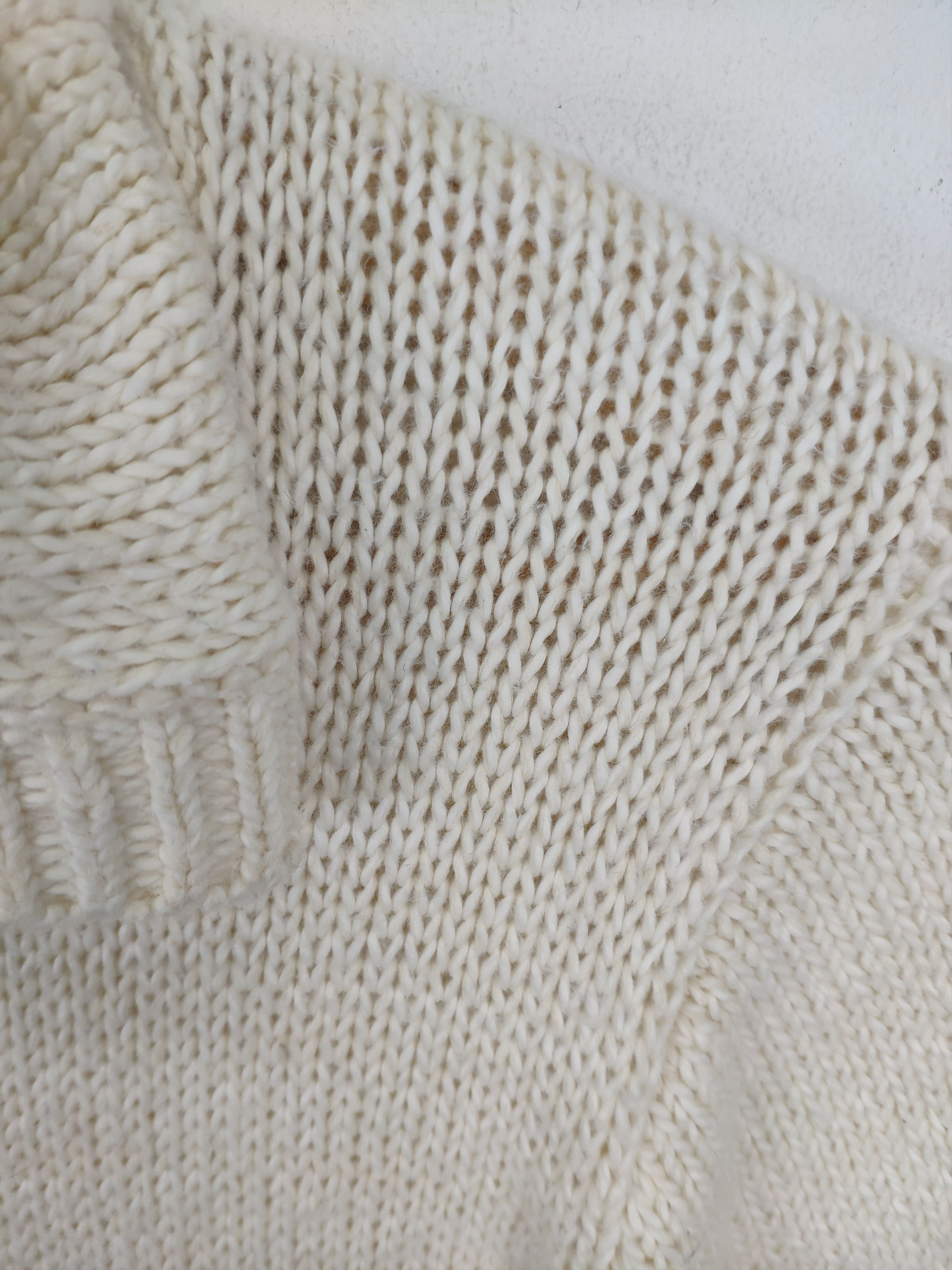 Aran Isles Knitwear × Japanese Brand Vintage Knit Cardigan Hoodie Fishnet by MELMO Size M / US 6-8 / IT 42-44 - 10 Thumbnail