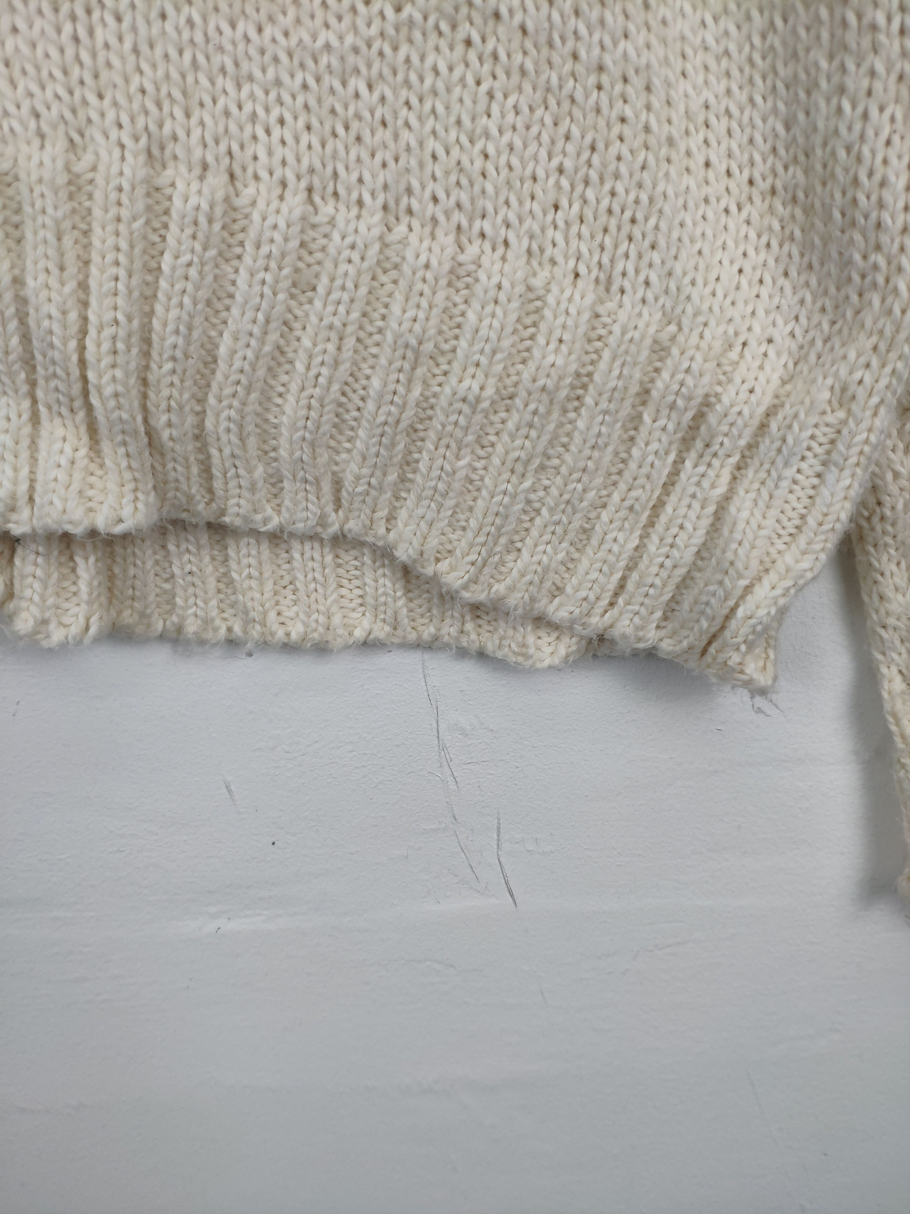 Aran Isles Knitwear × Japanese Brand Vintage Knit Cardigan Hoodie Fishnet by MELMO Size M / US 6-8 / IT 42-44 - 11 Thumbnail
