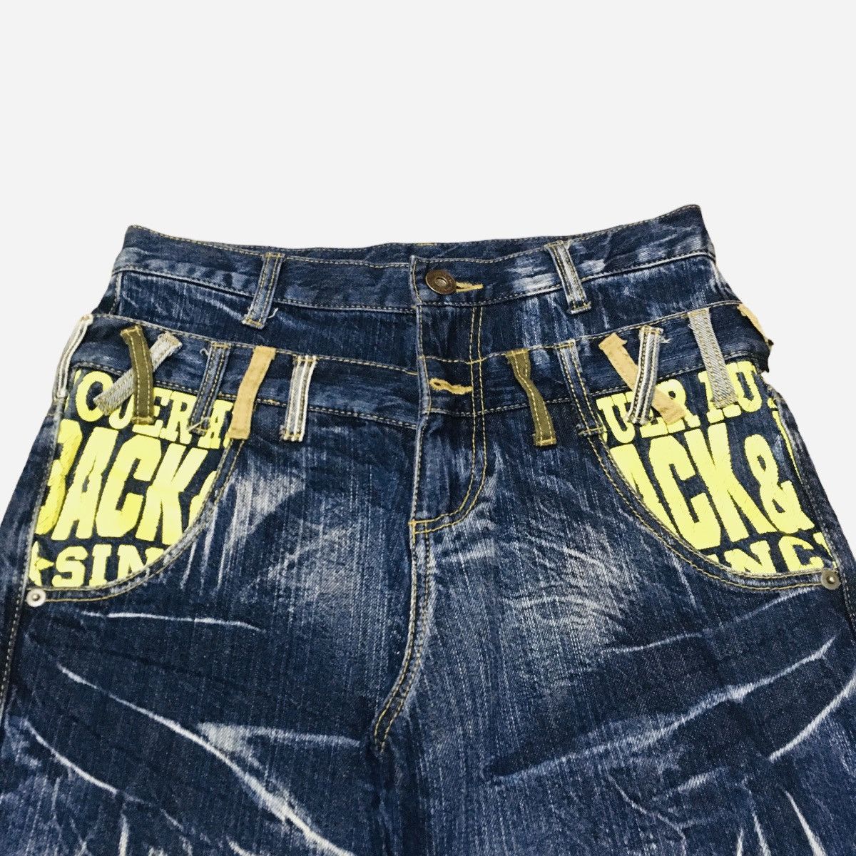 Japanese Brand Rare Vintage Japanese Brand Buffalo Double Waist Jeans 2000s Size US 31 - 3 Thumbnail
