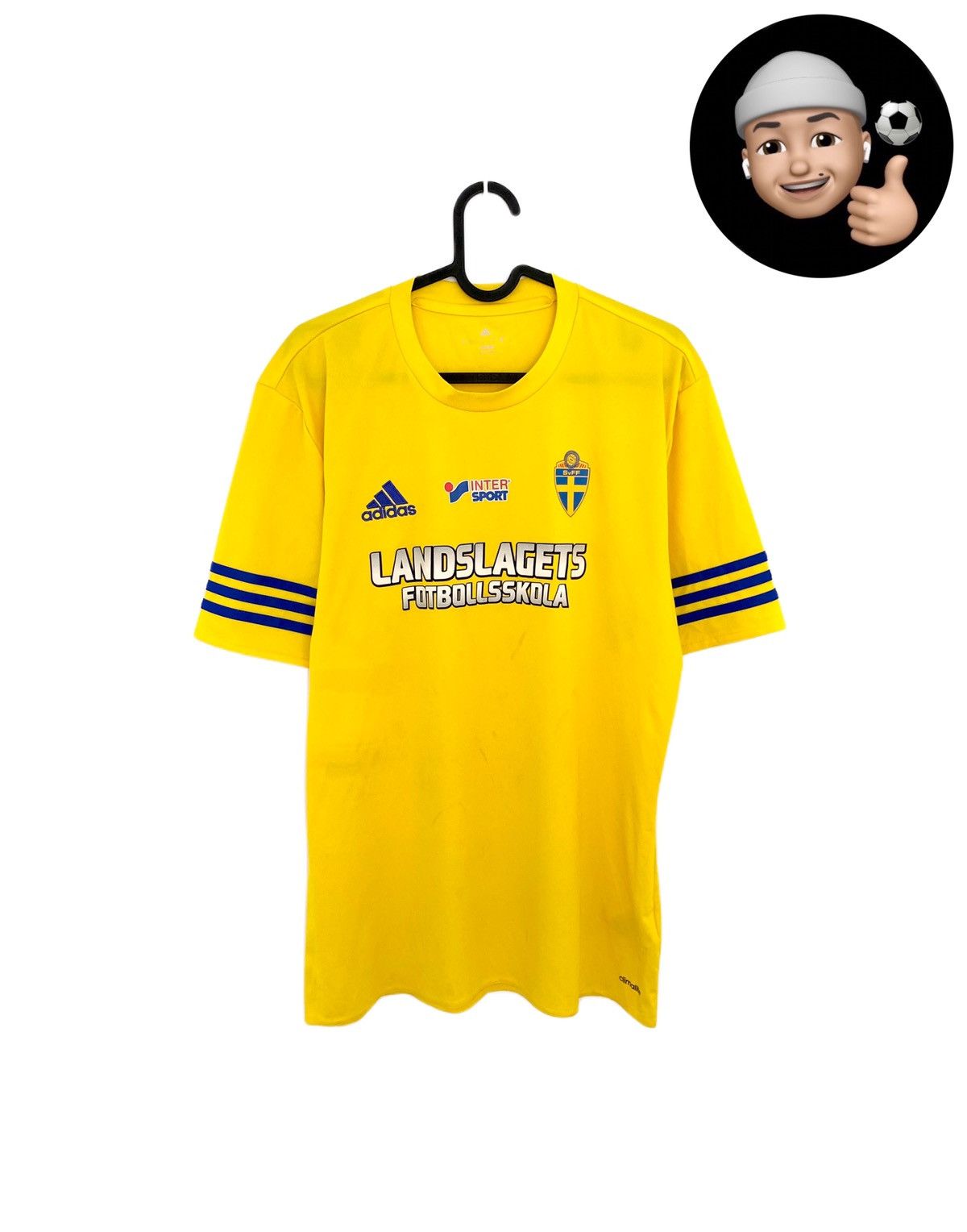 Adidas 2014 Sweden Adidas Training Soccer Jersey Size US M / EU 48-50 / 2 - 1 Thumbnail