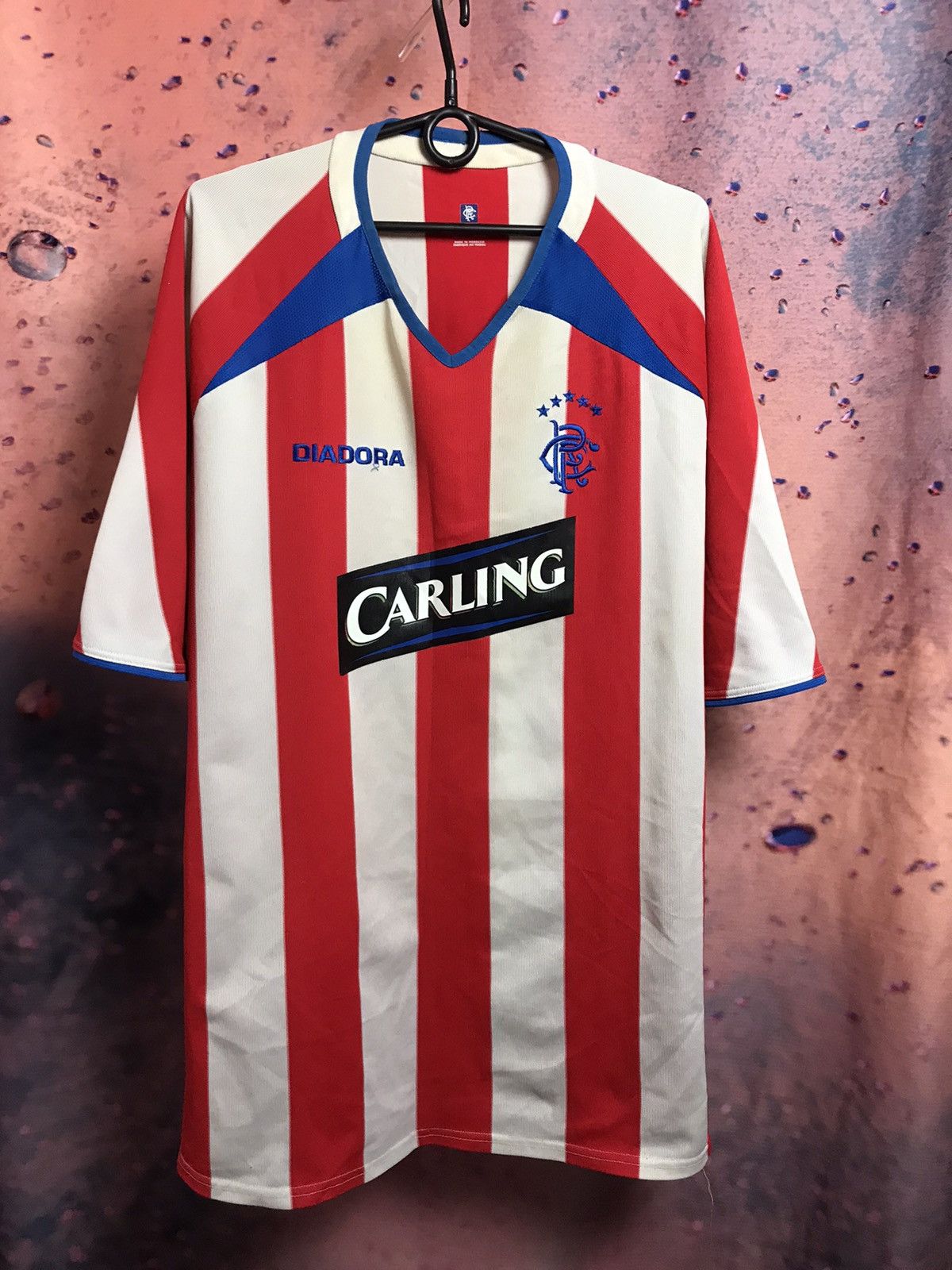 Vintage Vintage Diadora Rangers 2003-2004 jersey Size US XXL / EU 58 / 5 - 2 Thumbnail