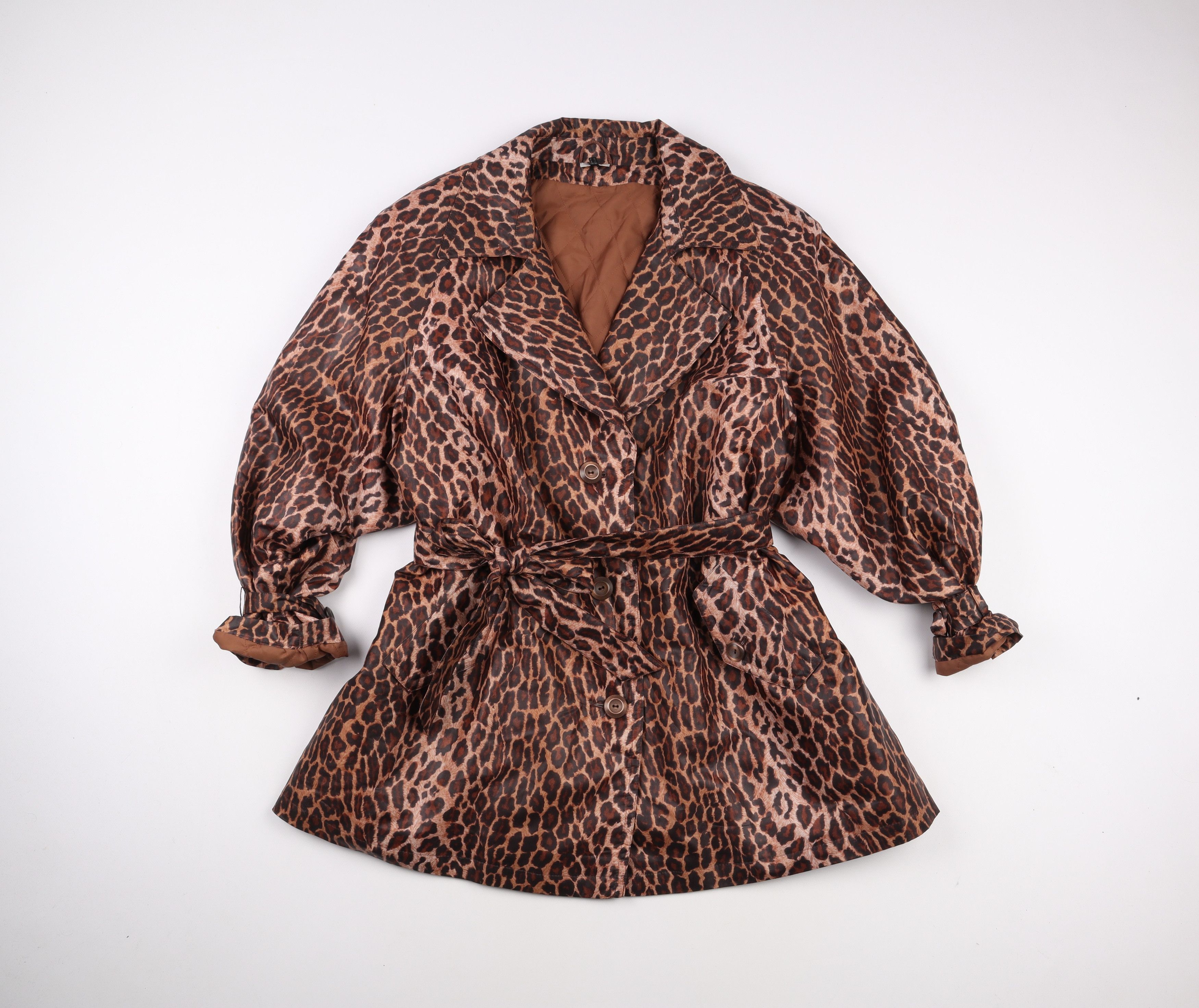 image of Avant Garde x Vintage Leopard Oversized Trench Coat, Women's