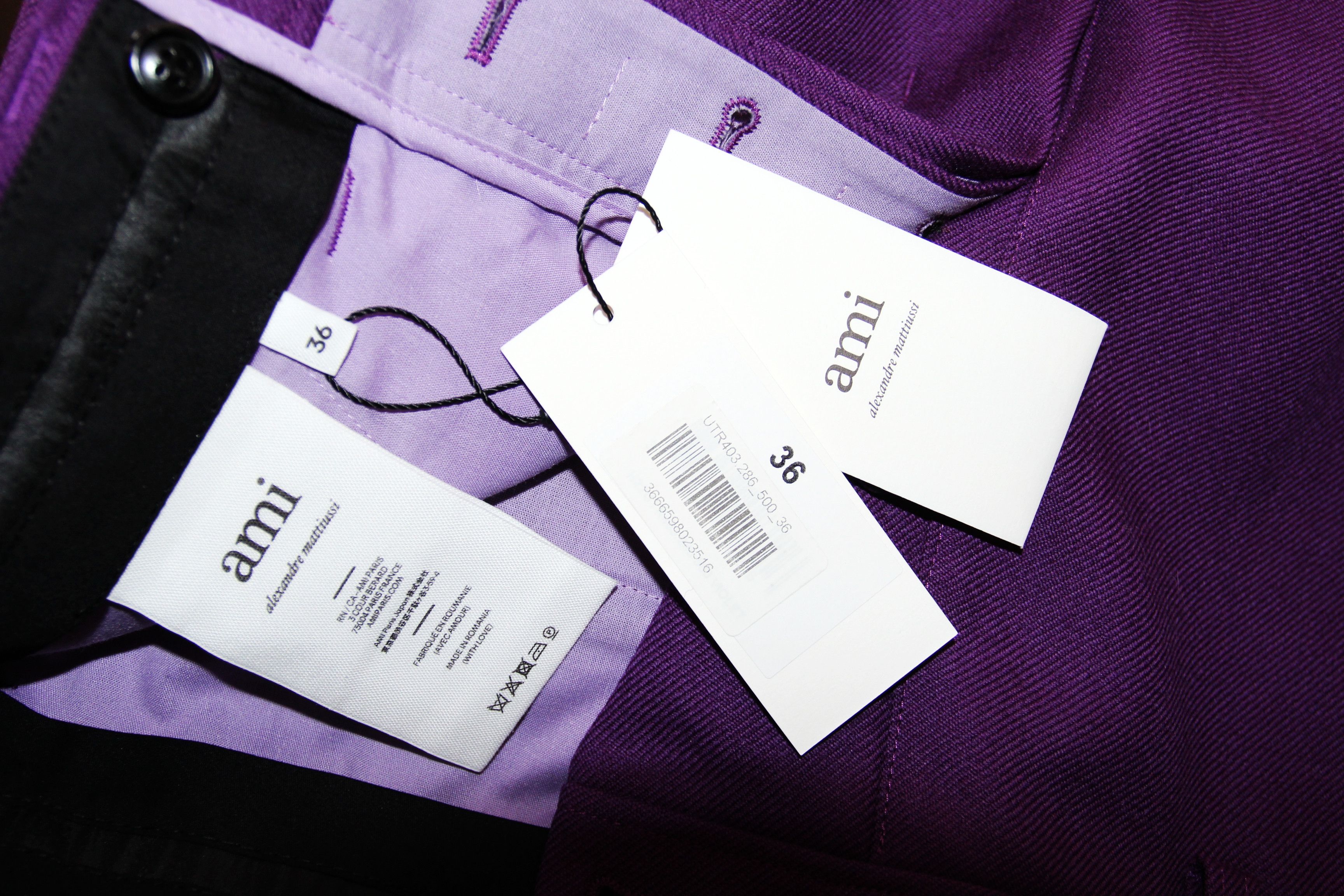 AMI BNWT AW22 AMI WIDE-LEG TAILORED PANTS 28 Size US 28 / EU 44 - 8 Thumbnail