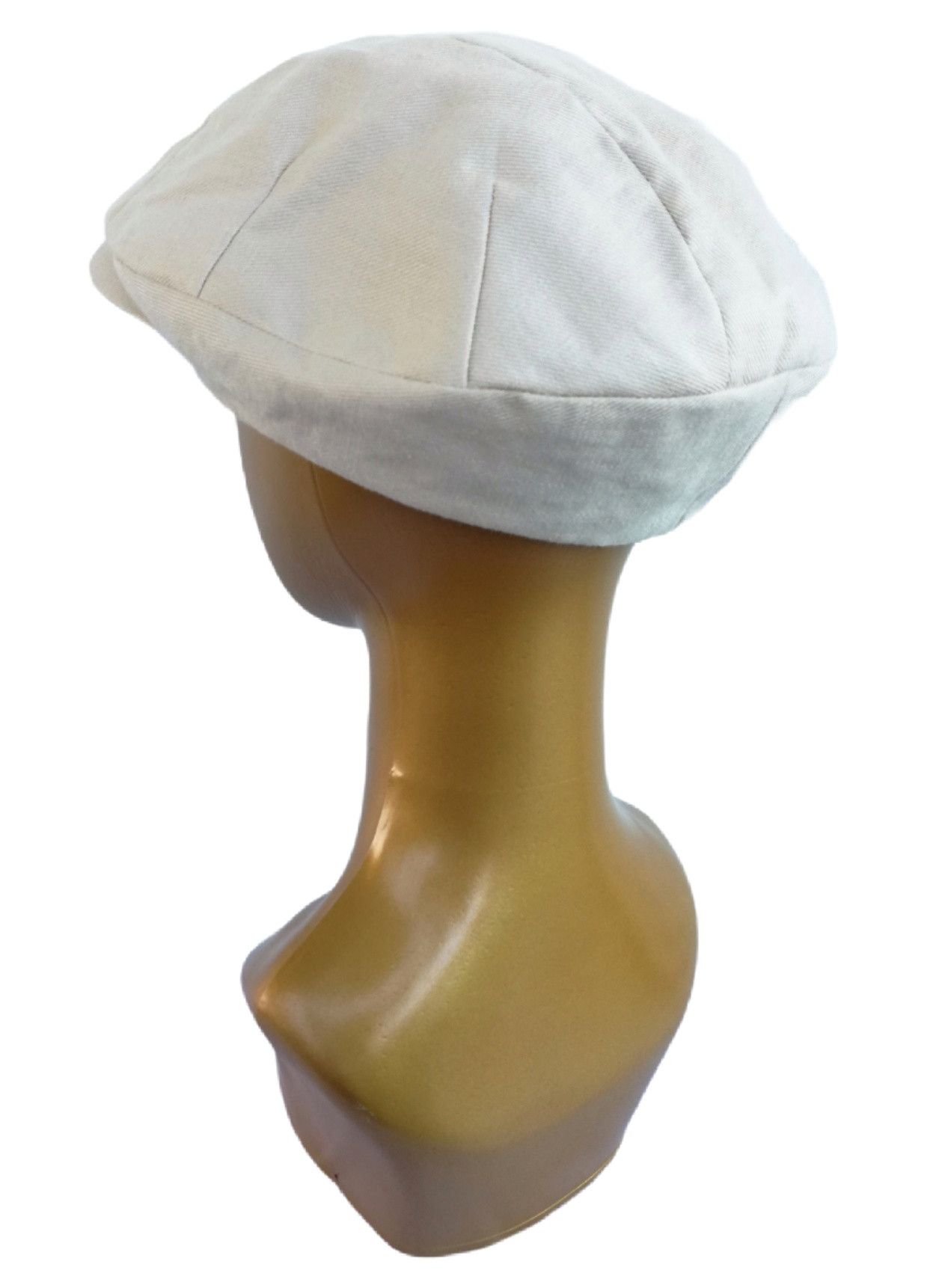 CA4LA 🔥Ca4la Linen / Ramie Crown Cow Skin Beige Newsboy Cap🔥 Size ONE SIZE - 3 Thumbnail