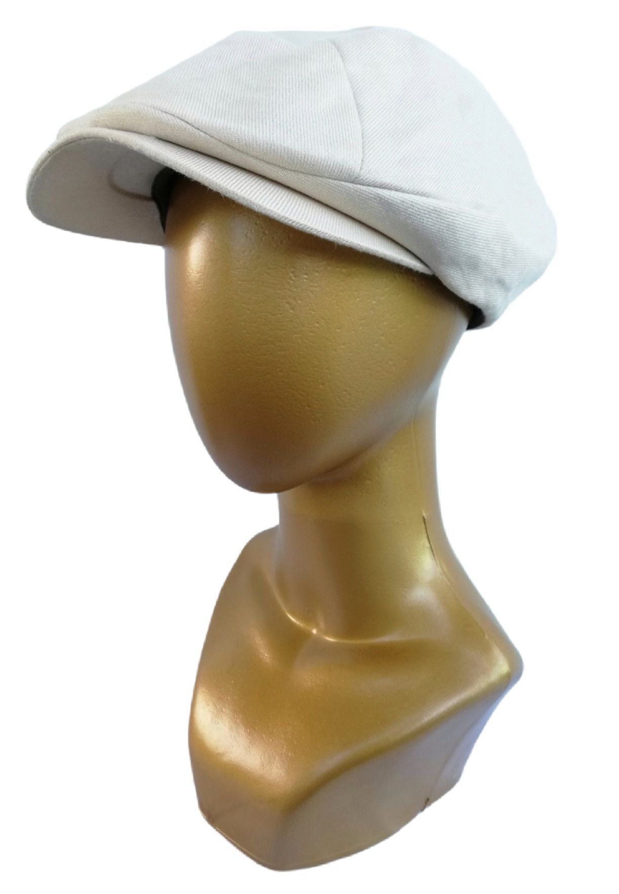 CA4LA 🔥Ca4la Linen / Ramie Crown Cow Skin Beige Newsboy Cap🔥 Size ONE SIZE - 1 Thumbnail