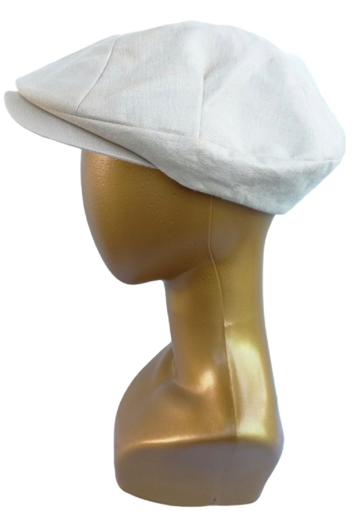 CA4LA 🔥Ca4la Linen / Ramie Crown Cow Skin Beige Newsboy Cap🔥 Size ONE SIZE - 2 Thumbnail