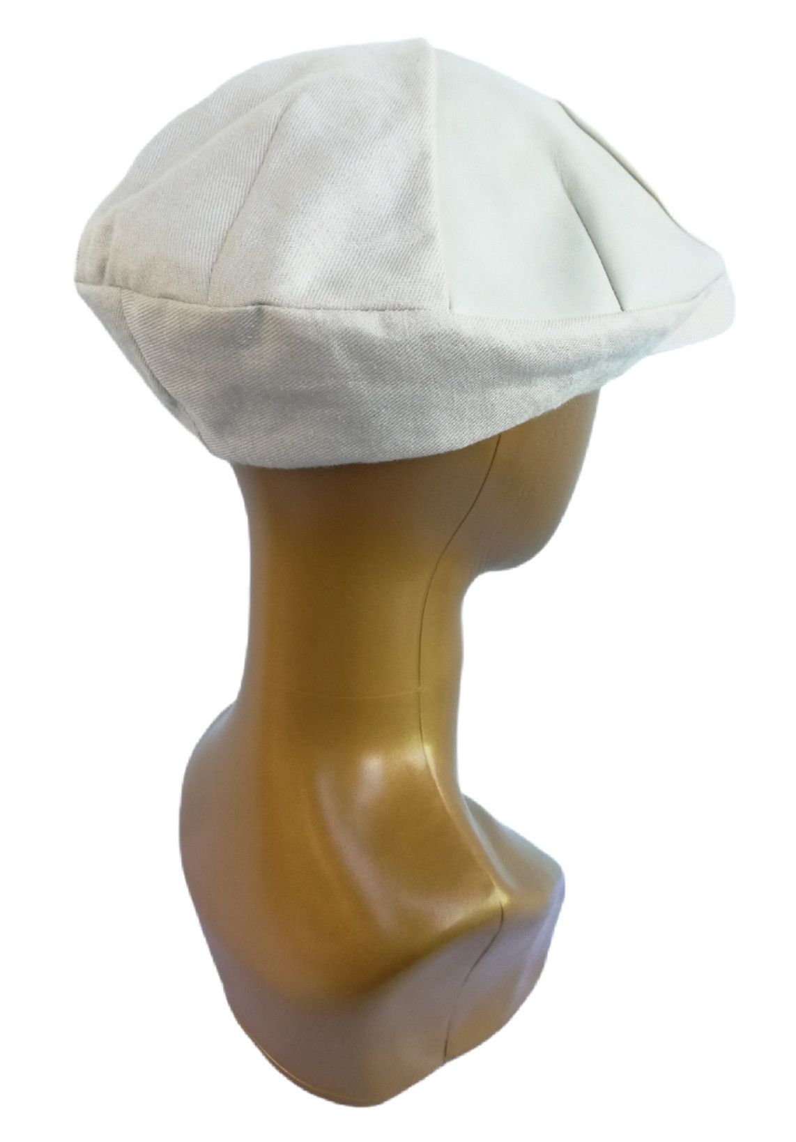 CA4LA 🔥Ca4la Linen / Ramie Crown Cow Skin Beige Newsboy Cap🔥 Size ONE SIZE - 5 Thumbnail