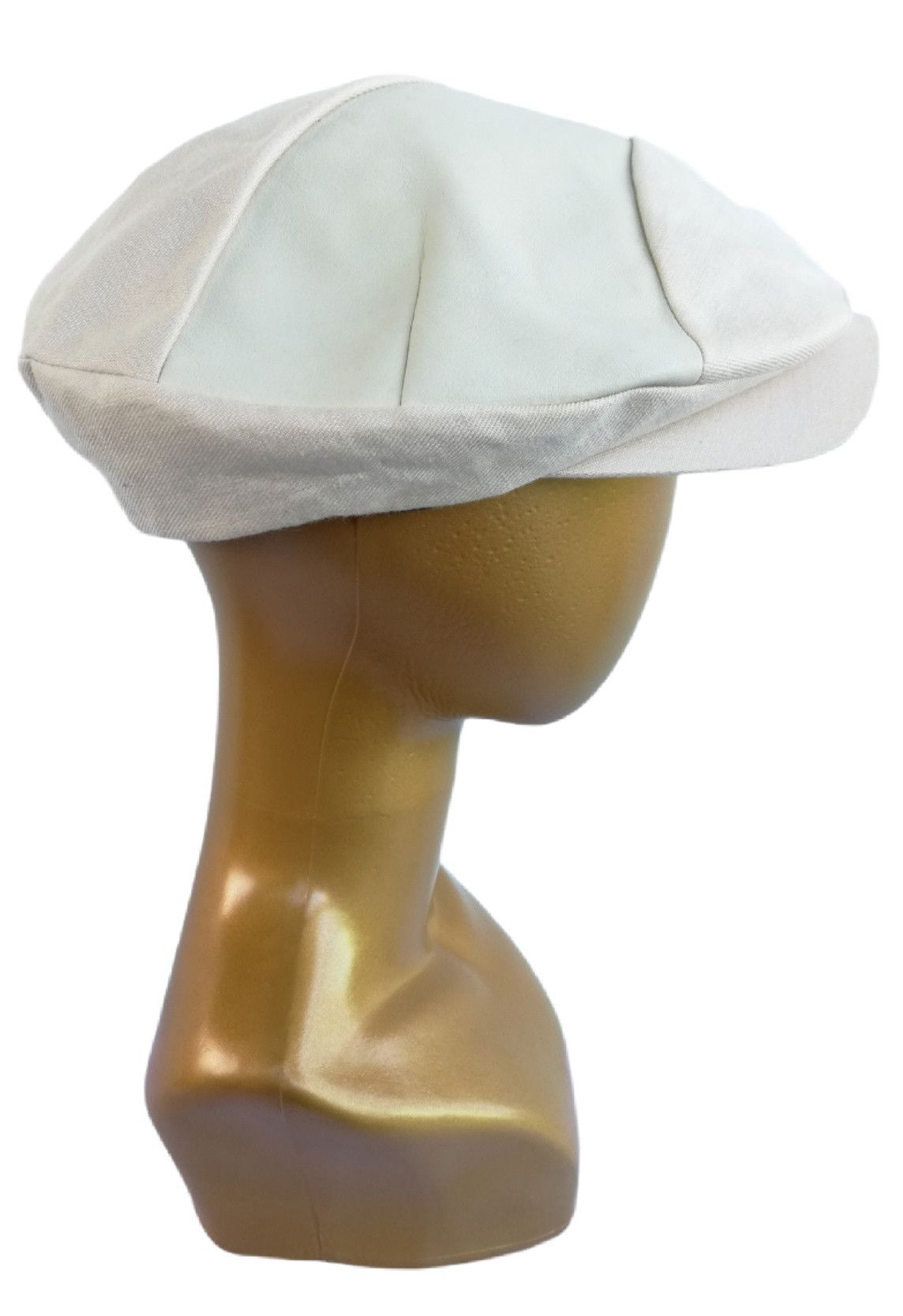 CA4LA 🔥Ca4la Linen / Ramie Crown Cow Skin Beige Newsboy Cap🔥 Size ONE SIZE - 6 Thumbnail