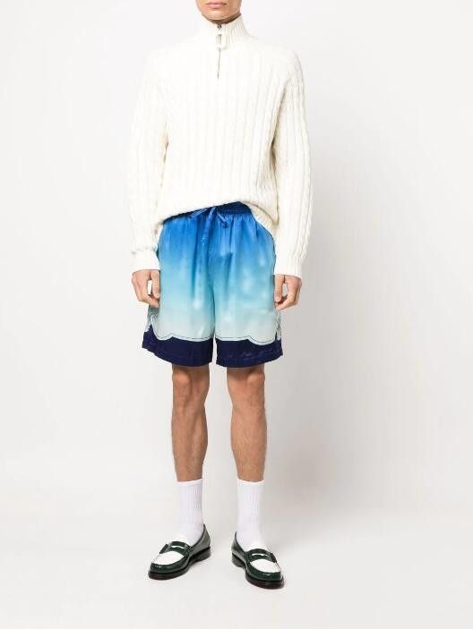 Casablanca BNWT AW22 CASABLANCA GRADIENT EFFECT SILK SHORTS S Size US 30 / EU 46 - 13 Thumbnail