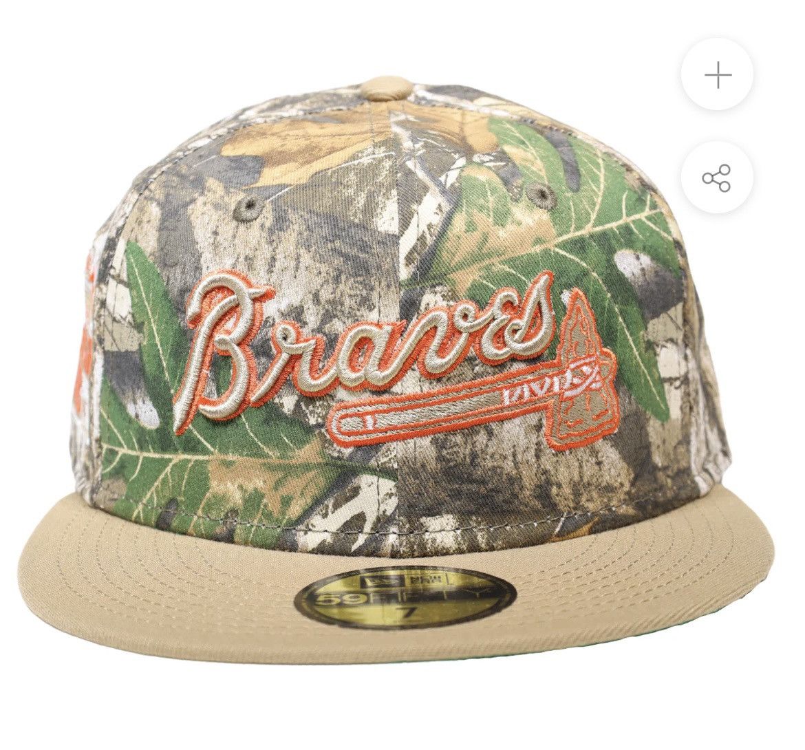 Hat Club × MyFitteds × New Era 7 1/4 - Real Tree Atlanta Braves 2000 Exclusive Fitted Hat Size ONE SIZE - 8 Thumbnail