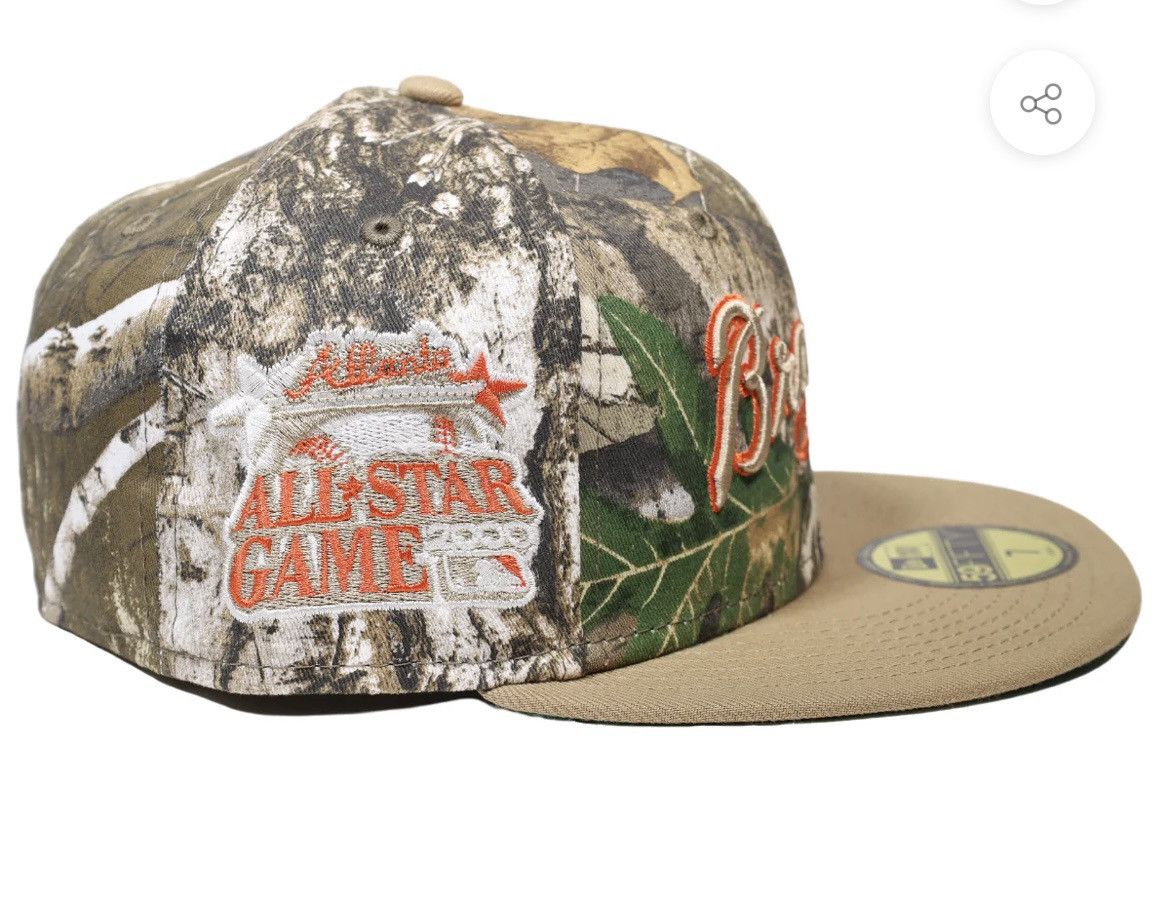 Hat Club × MyFitteds × New Era 7 1/4 - Real Tree Atlanta Braves 2000 Exclusive Fitted Hat Size ONE SIZE - 11 Thumbnail