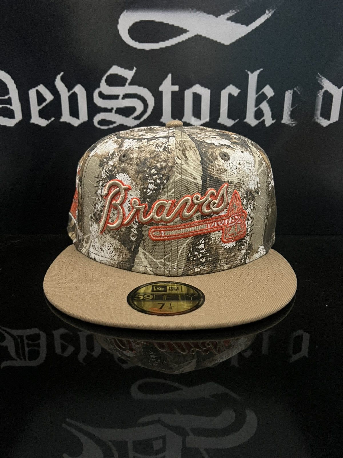 Hat Club × MyFitteds × New Era 7 1/4 - Real Tree Atlanta Braves 2000 Exclusive Fitted Hat Size ONE SIZE - 3 Thumbnail