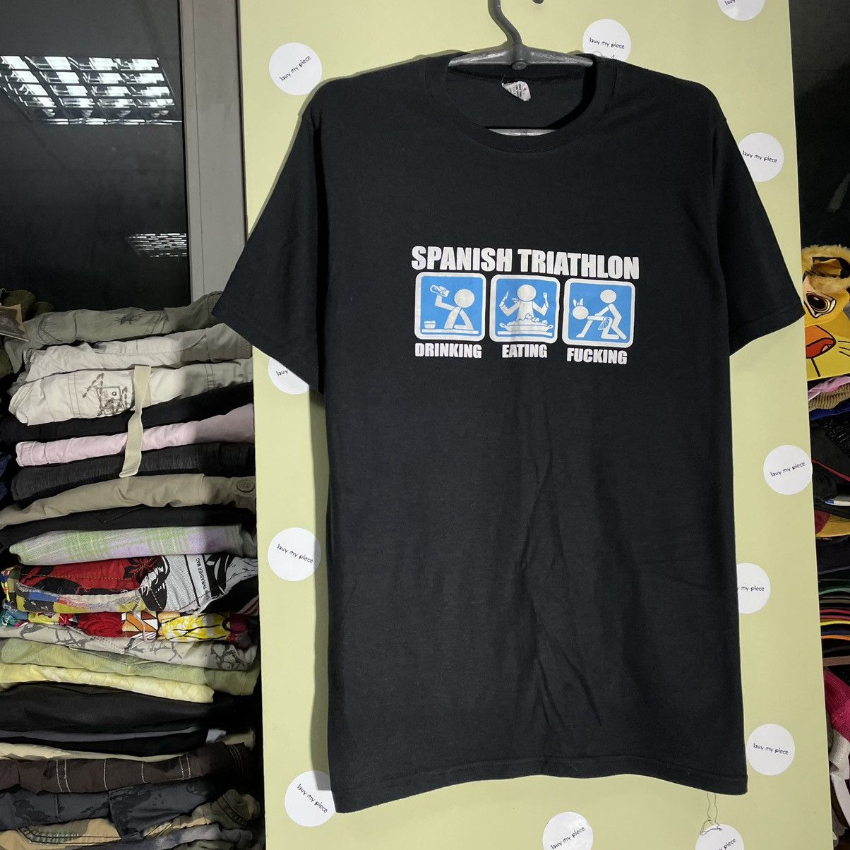 Vintage Vintage Y2K Spanish Triathlon Graphic Tee Streetwear Baggy L Size US L / EU 52-54 / 3 - 2 Thumbnail