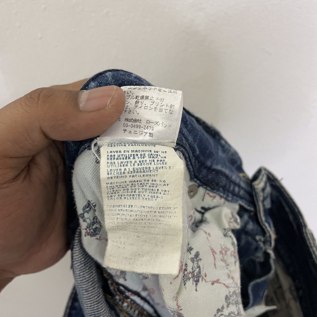 Japanese Brand Vintage Bonaventure Diamond Button Distressed Denim Jeans Size US 32 / EU 48 - 8 Thumbnail