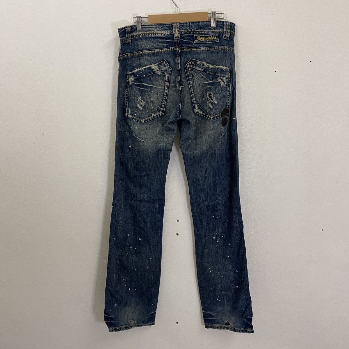 Japanese Brand Vintage Bonaventure Diamond Button Distressed Denim Jeans Size US 32 / EU 48 - 10 Thumbnail