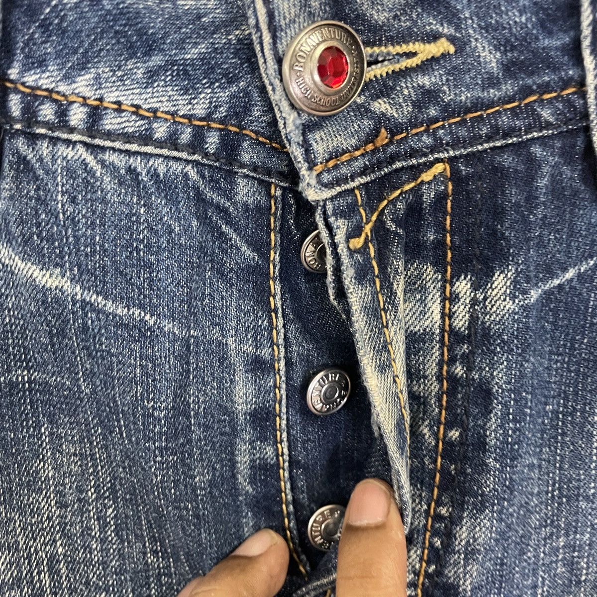 Japanese Brand Vintage Bonaventure Diamond Button Distressed Denim Jeans Size US 32 / EU 48 - 6 Thumbnail