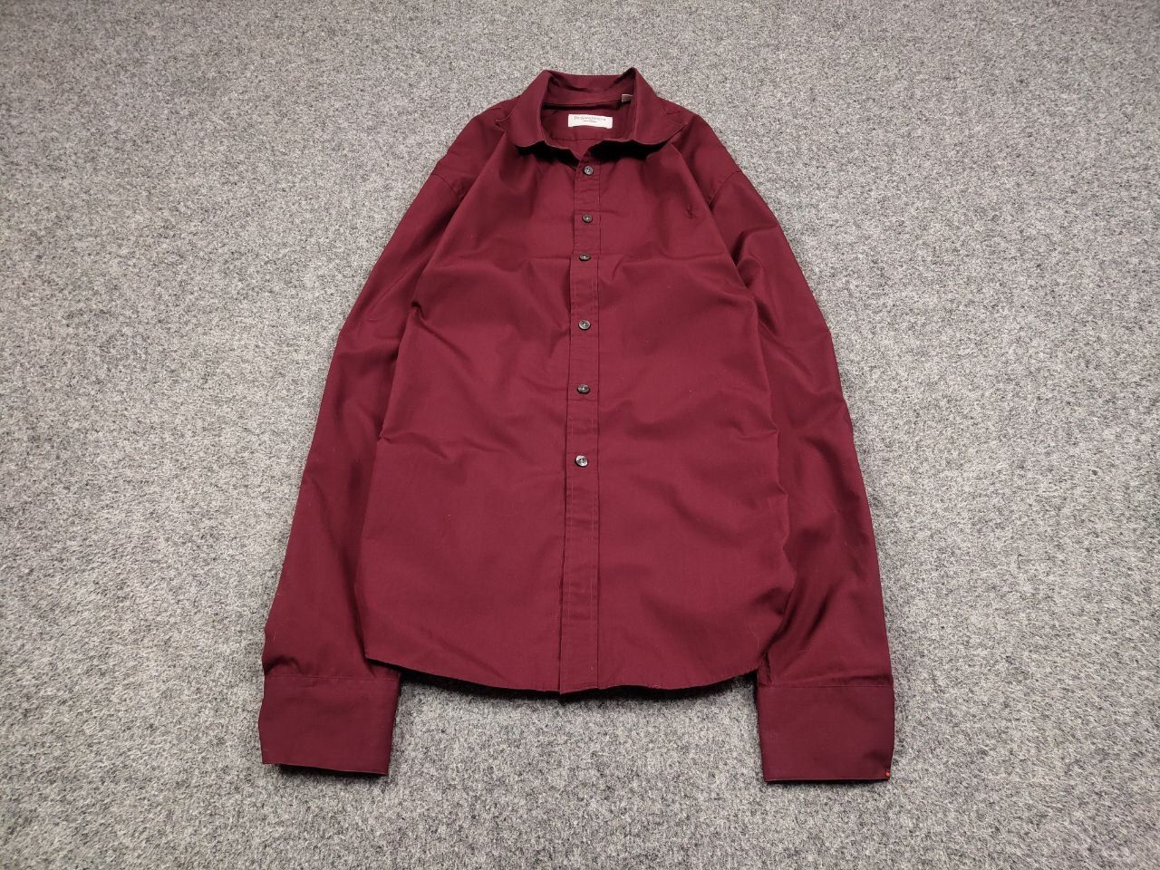 Yves Saint Laurent Vintage 90's Yves Saint Laurent Burgundy Logo Classic Button Size US XL / EU 56 / 4 - 2 Thumbnail